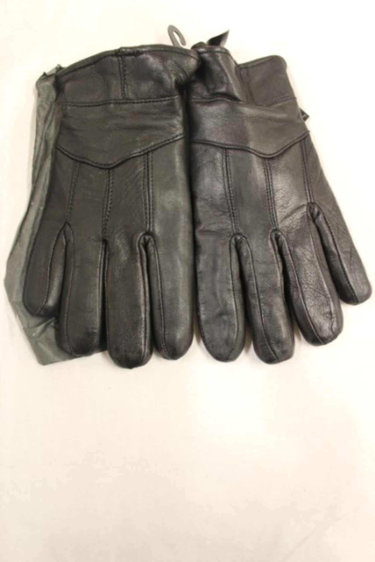 V Brand New Pair Black Leather Thomas Calvi Gloves Size M