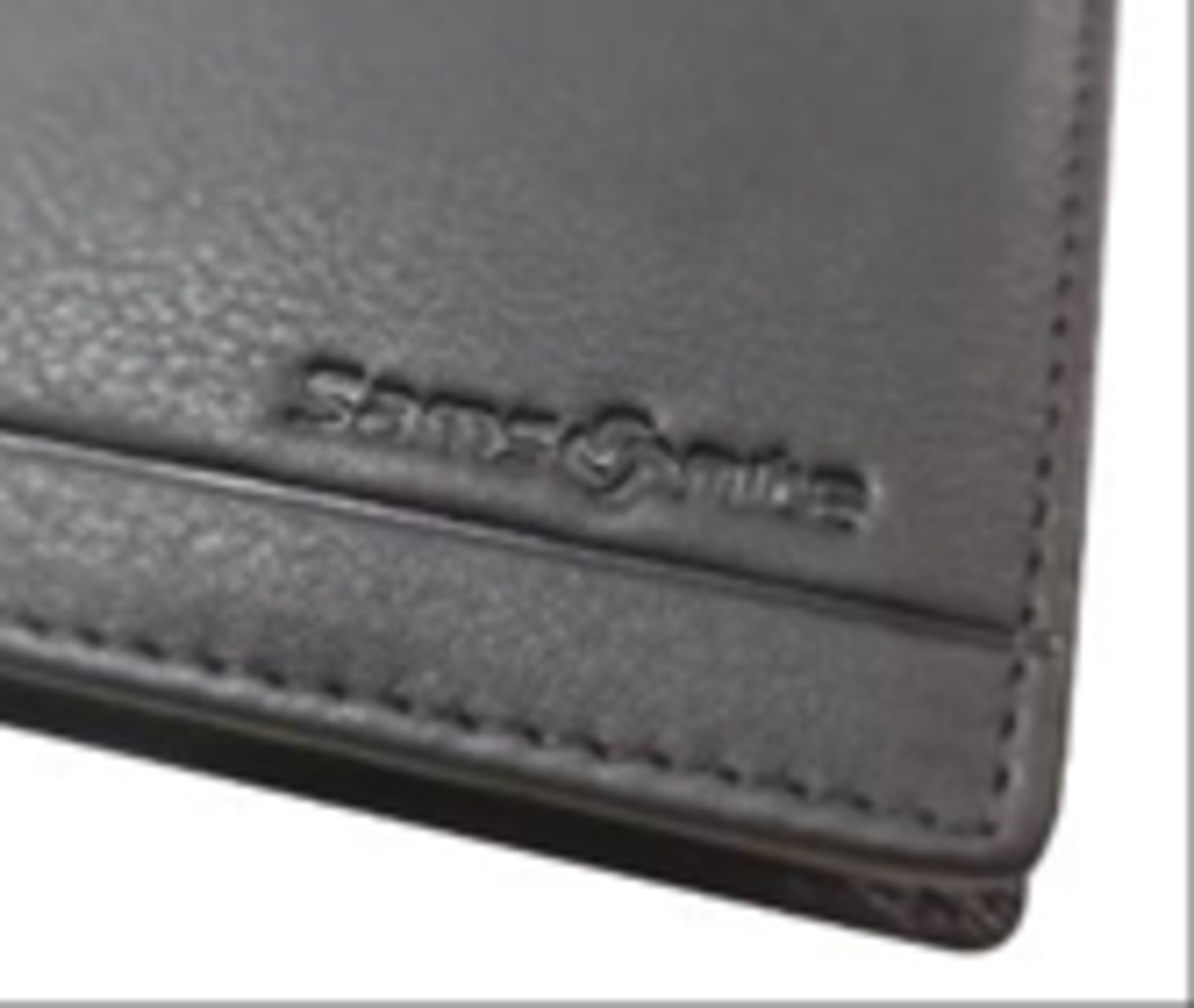 V Brand New Samsonite Gents Black Leather Wallet - 5 Credit Card Slots 2 Larger Slots - Double Zip - Bild 3 aus 3