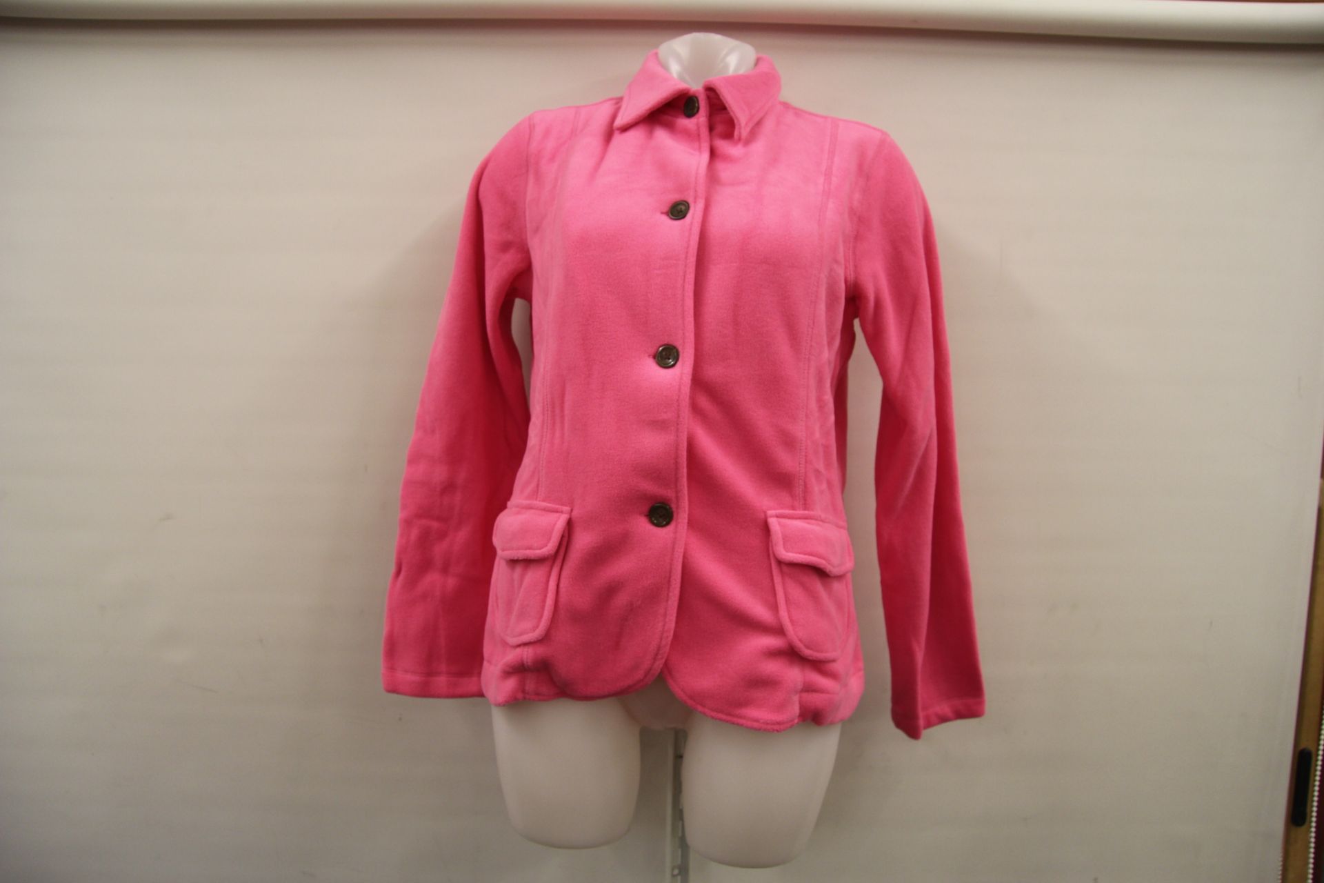 V Brand New Ladies Lands End Pink Fleece Jacket Size M RRP £39.99