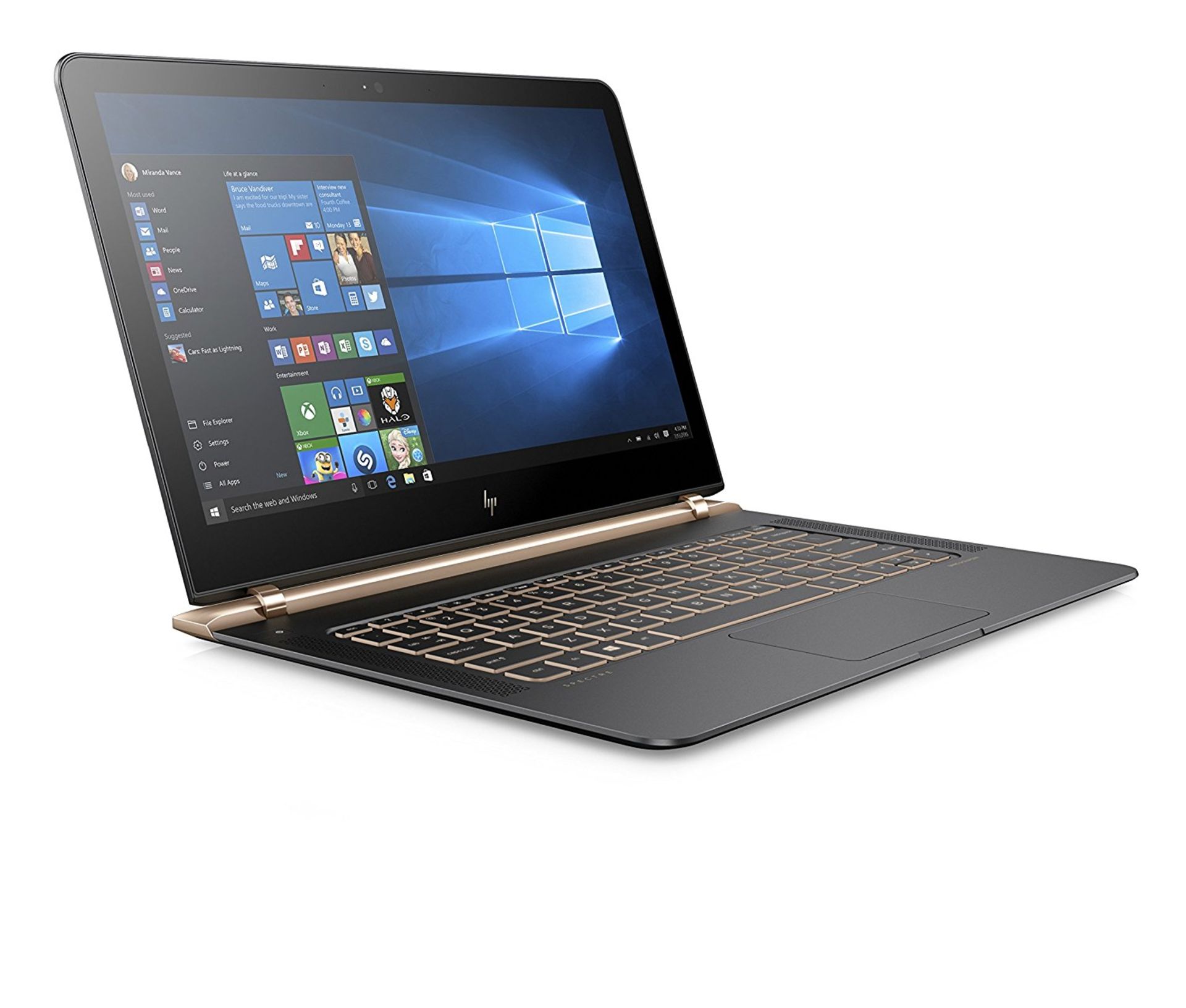 V Brand New HP Spectre 13-v105na 13.3" Full HD Laptop - Intel Core i7-7500U - 8GB RAM - 512GB