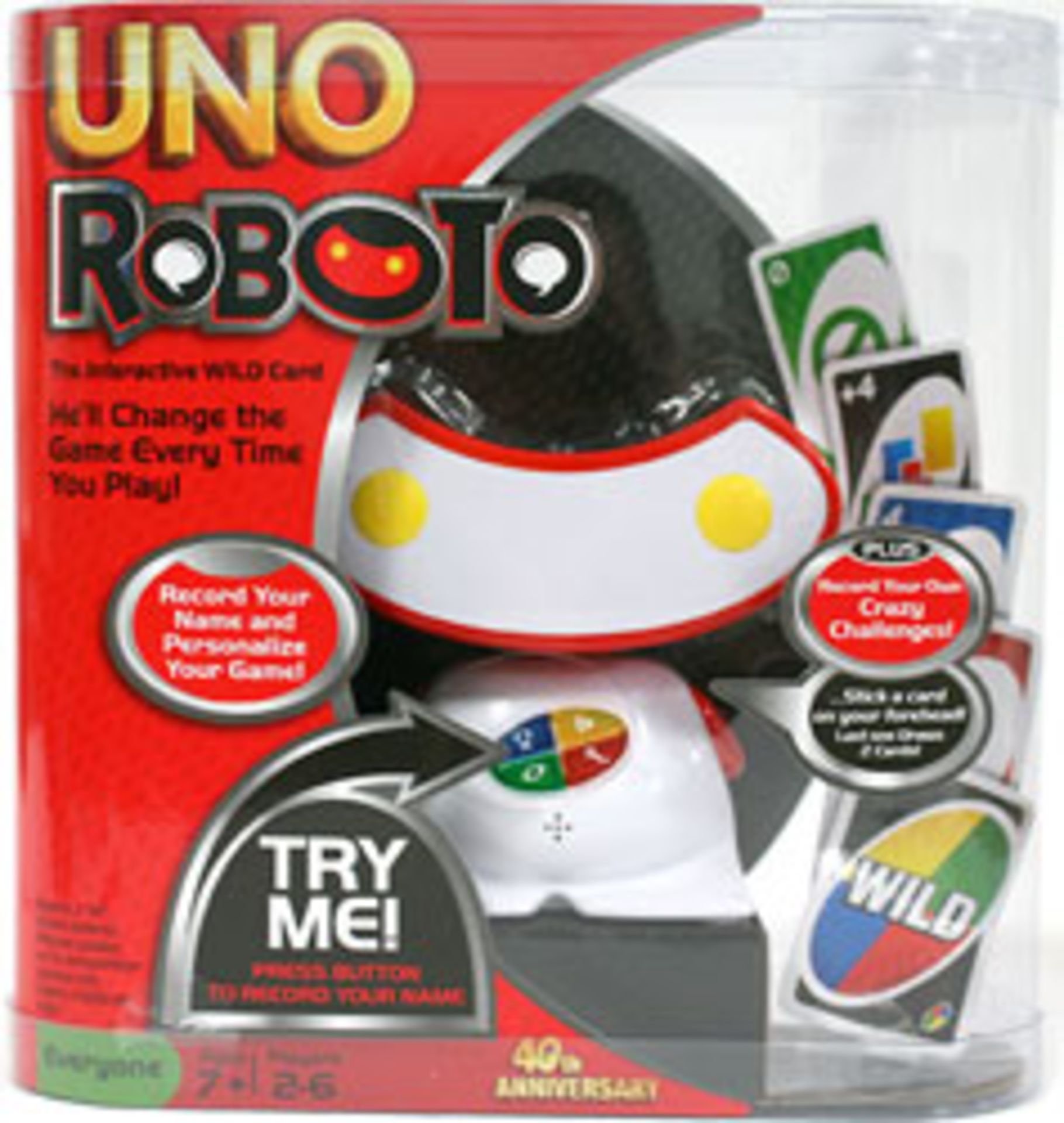 V Brand New UNO Roboto Game - The Interactive Wild Card - Personalise your Game by recording your - Image 2 of 2