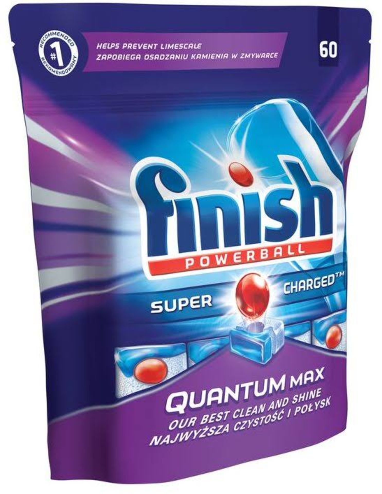 V Brand New Finish Quantum Max 60 Dishwasher Capsules Amazon Price £20.00