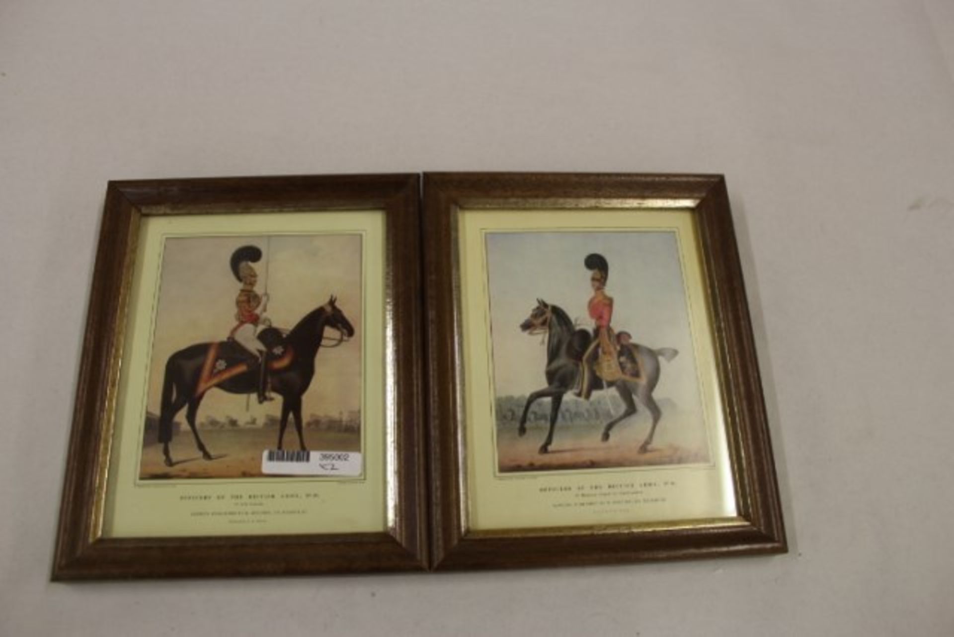 Set Of Two Officers Of The British Army Prints