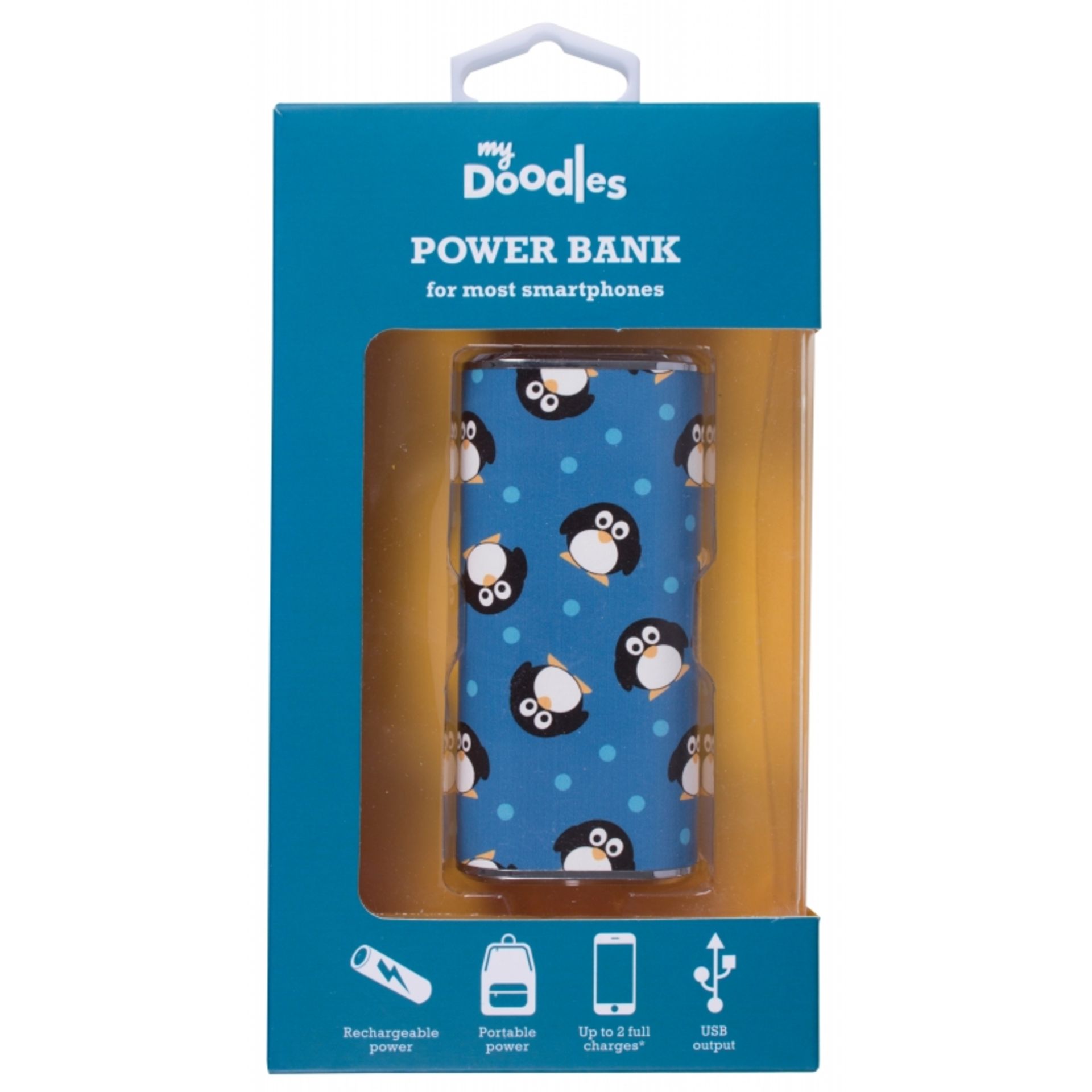 V Brand New My Doodles 4000mAh Universal Power Bank with Built in Torch - ebay price £21.61