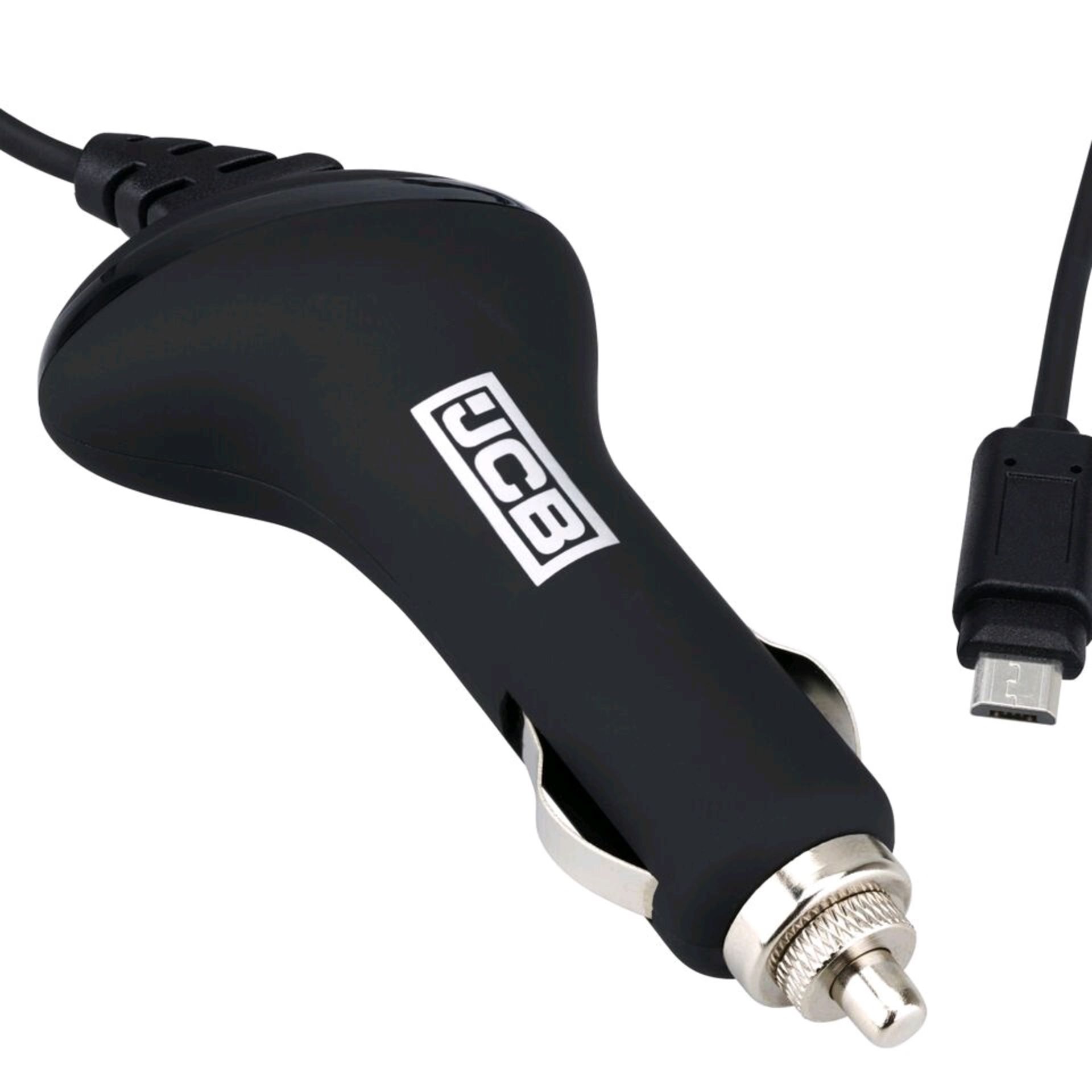 V Brand New JCB 12V Micro USB Car Charger - DC 12-24V - Micro USB Connector - 1.5M Coiled Cable -