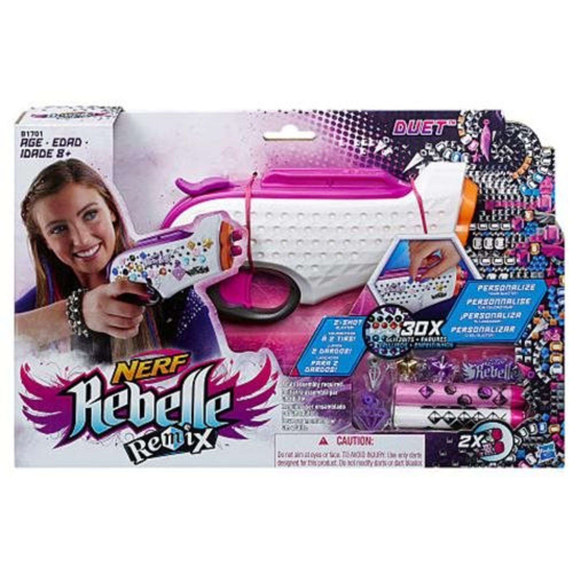 V Brand New Nerf Rebelle Remix 2 Shot Blaster - Image 2 of 2