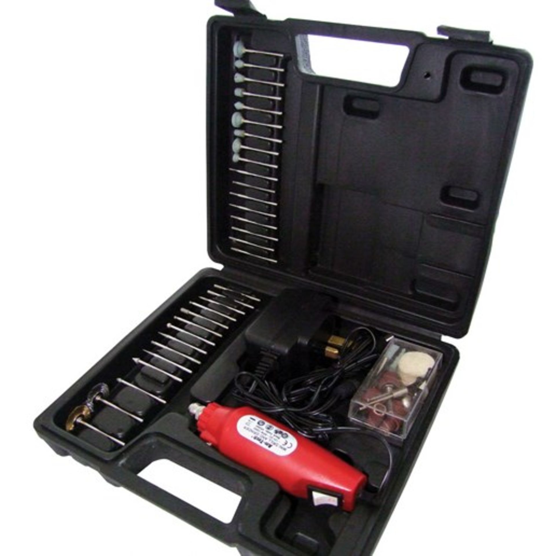 V Brand New Sixty Piece Mini Drill And Grinder Kit