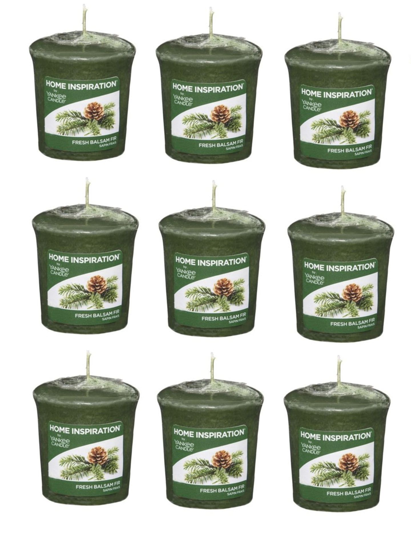 V Brand New 9 x Yankee Candle Votive Fresh Balsam Fir - Internet Price £17.91 (Thestore91)