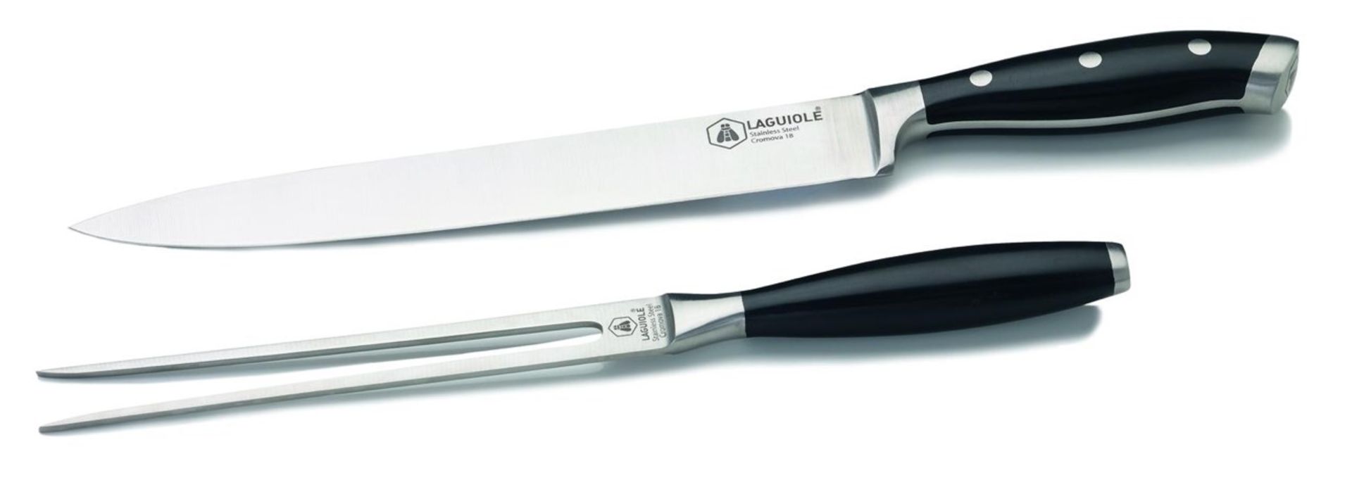 V Brand New Laguiole Meat Carving Set with Carving Knife and Meat Fork - Amazon price £24.99
