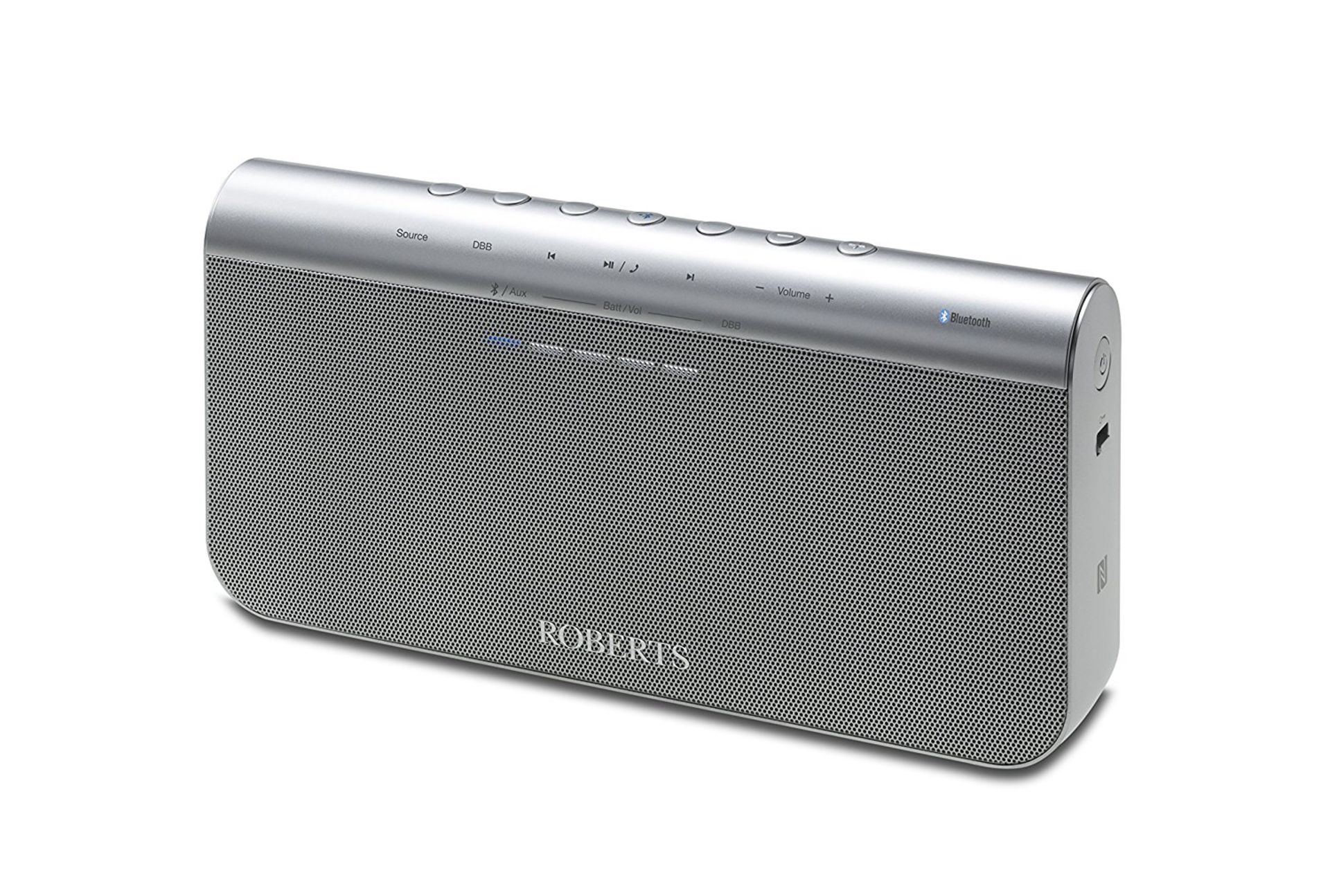 V Grade A Roberts BluPad Radio Portable Speaker With Built In Rechargable Battery And Leather