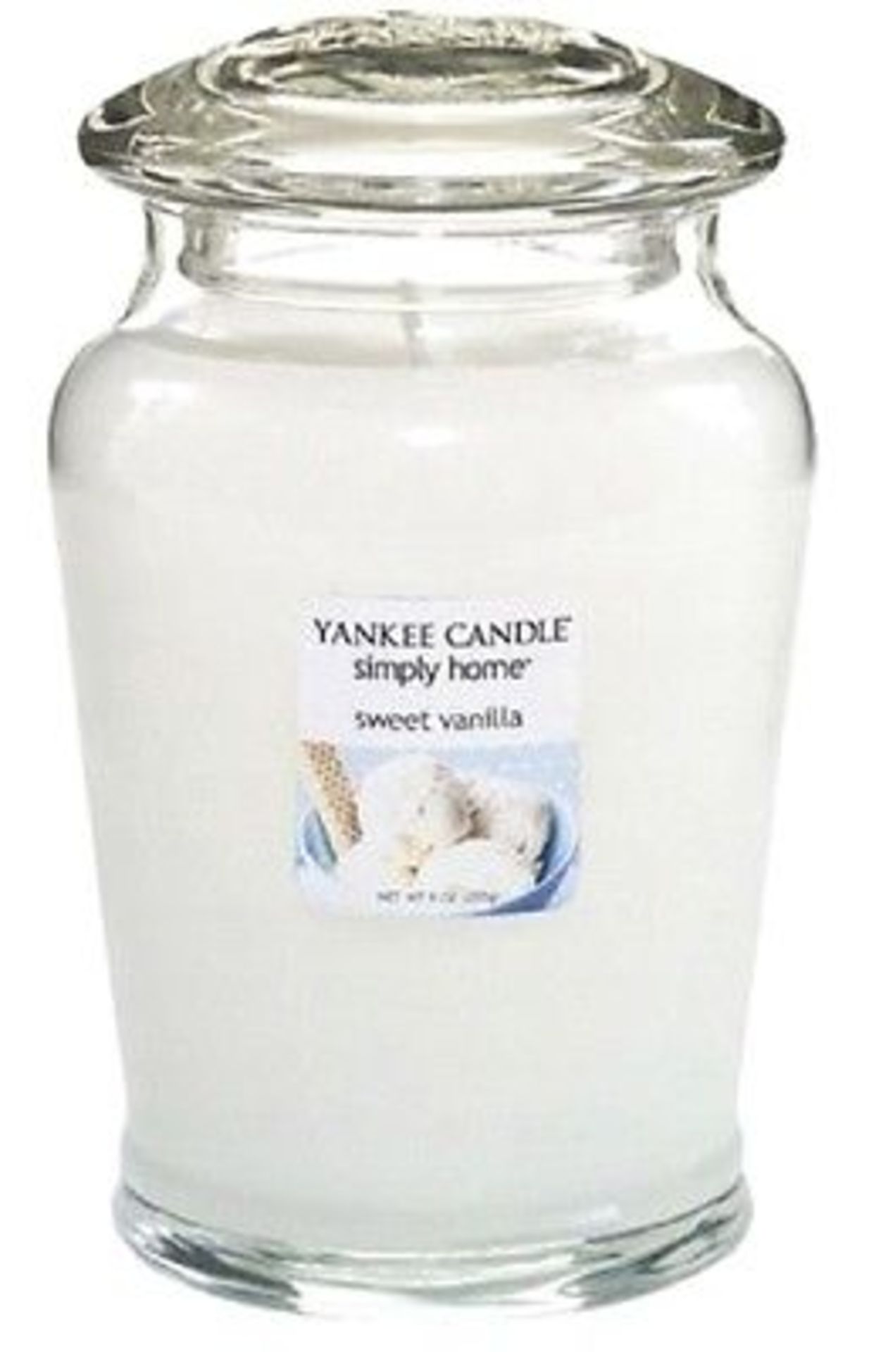 V Brand New Yankee Candle Jar Medium Sweet Vanilla 12oz Internet Price £10.99