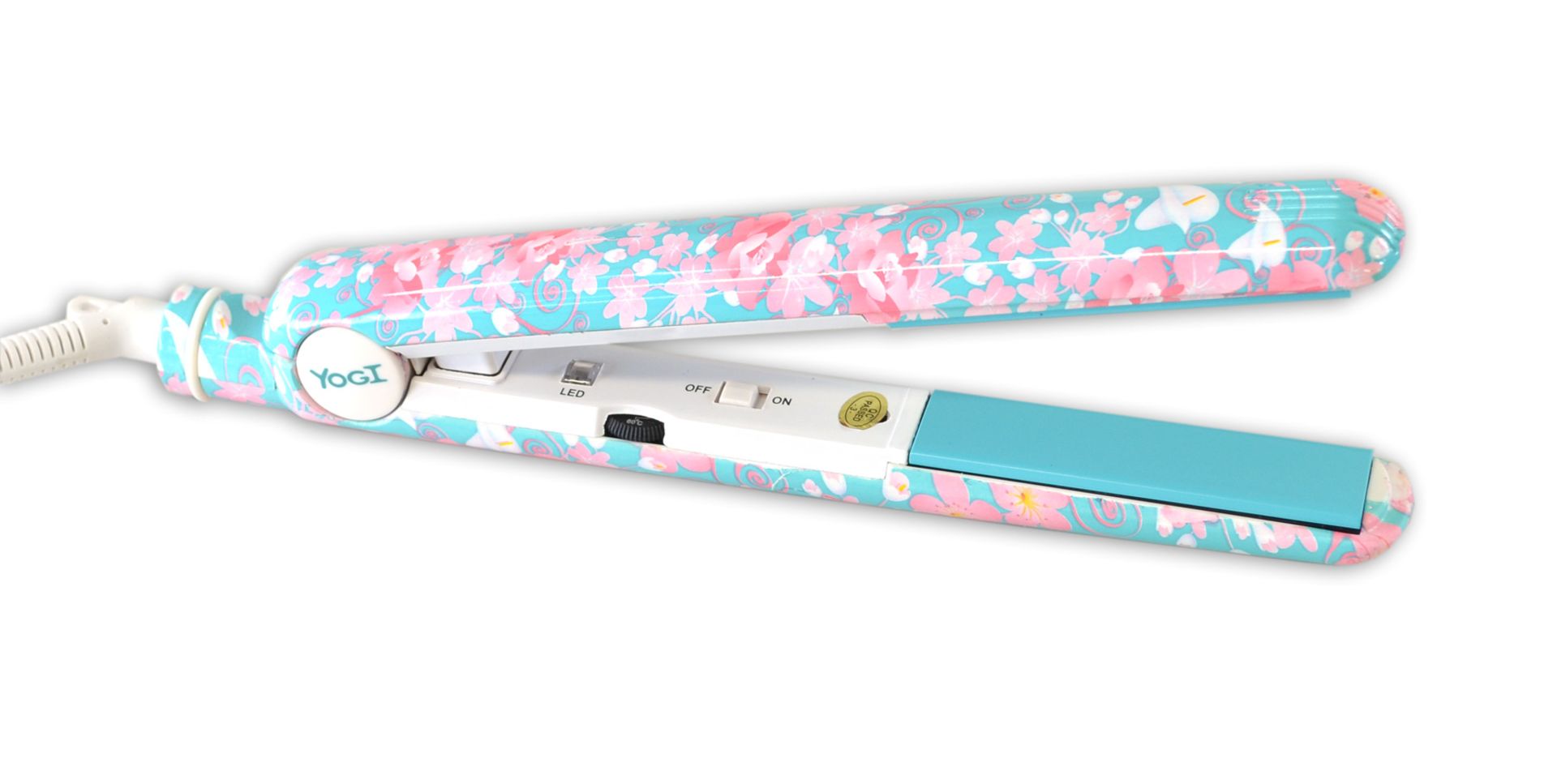 V Brand New Yogi Hair Straighteners With Ceramic & Tourmaline Infuded Floating Plates - Variable