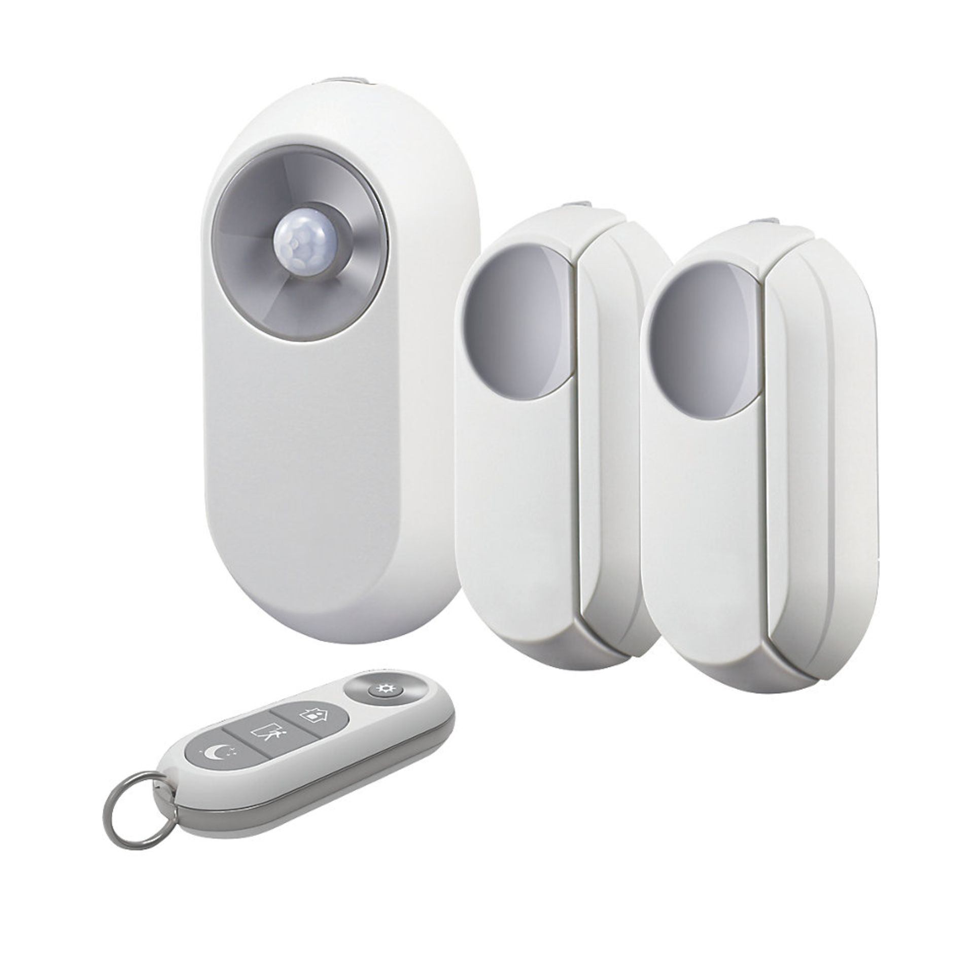 V Grade A Swann Alarm Accessories 4 Piece Bundle with 2 Door/Window Sensors - 1 x Motion Sensor