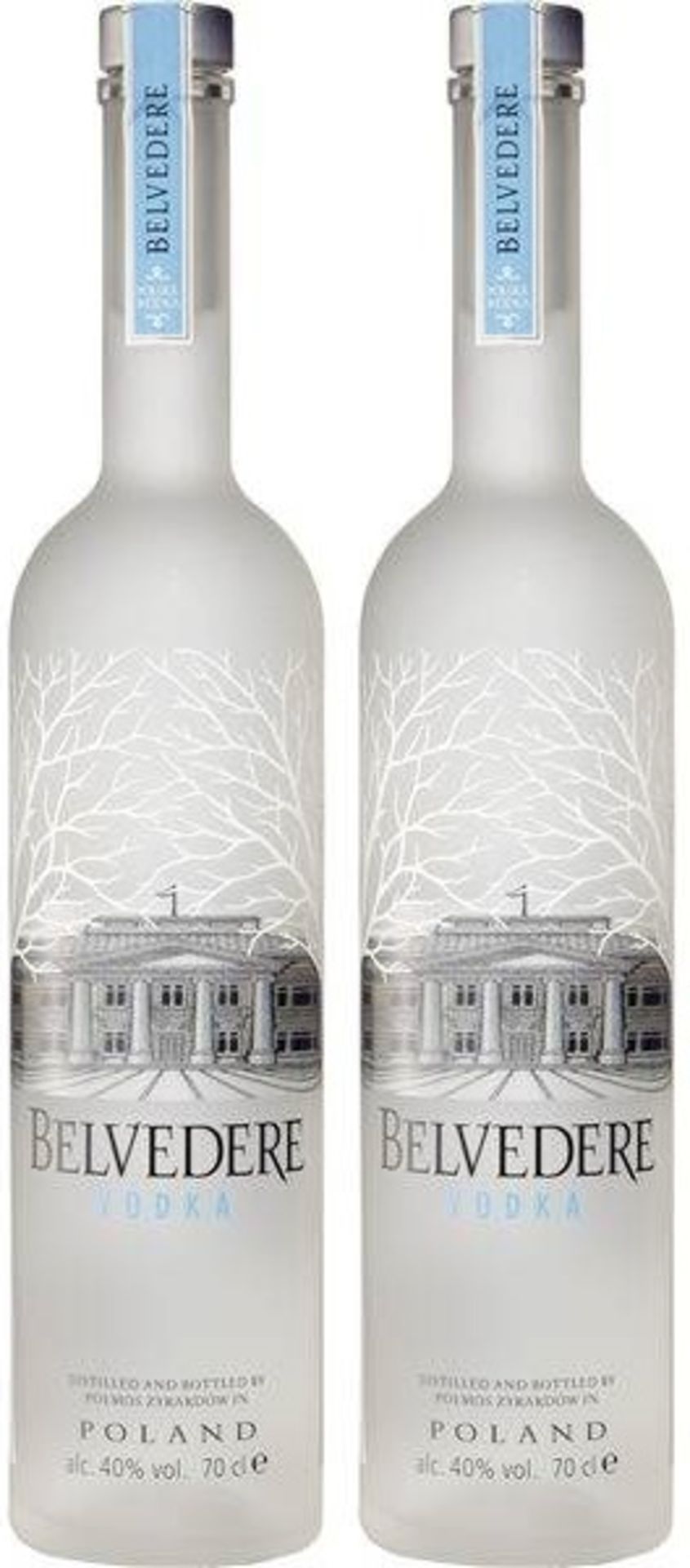Brand New A Lot Of Two 70cl Bottles Belvedere Vodka