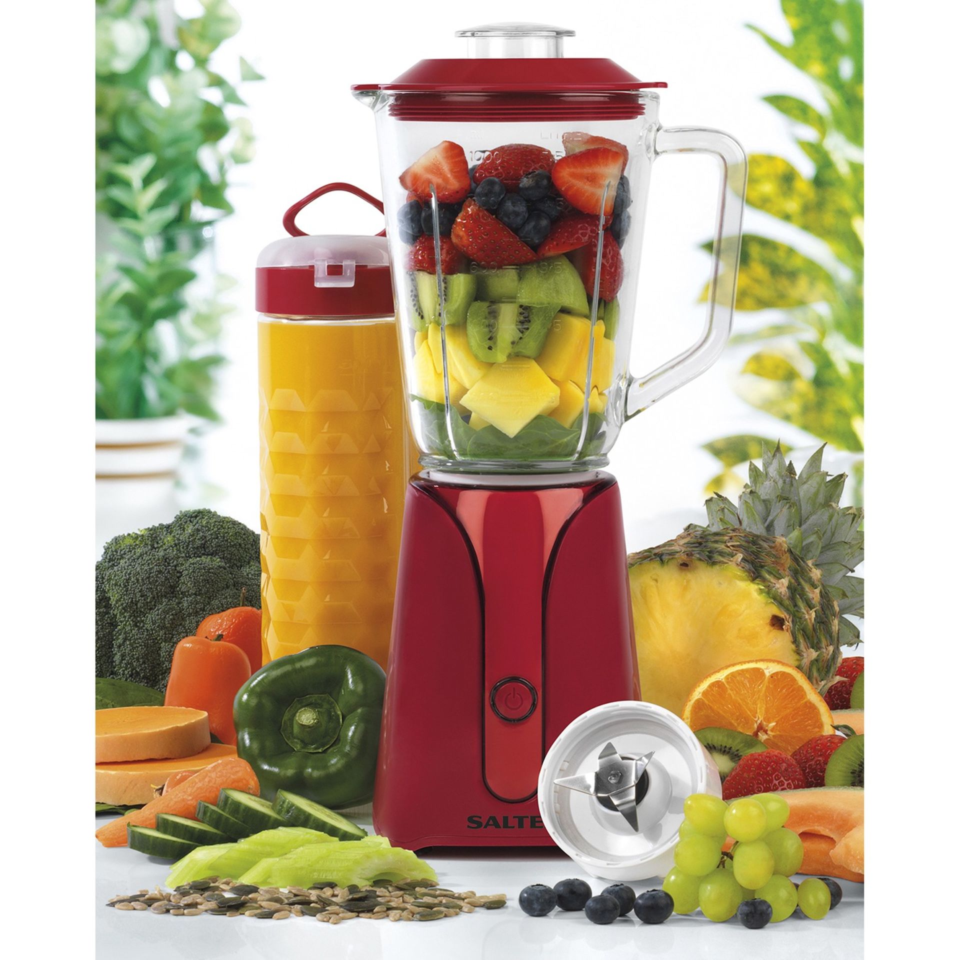 V Brand New Salter 2 In 1 To Go Blender Set With Stainless Steel Crossblade Attachment-Diamond - Image 2 of 2