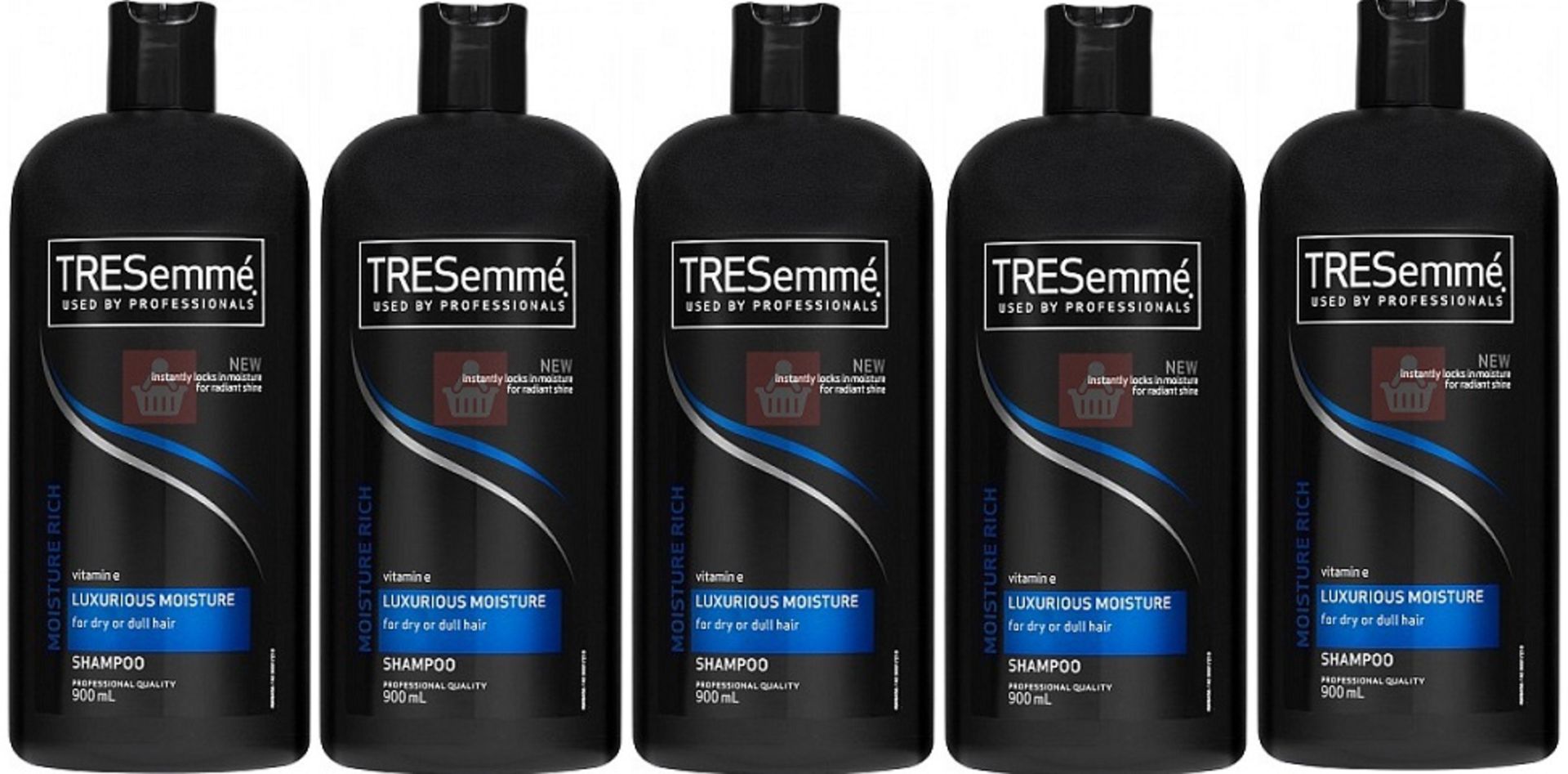 V Brand New Lot of 5 TRESemme Professional 900ml Luxurious Moisture Shampoo (for dry hair)With