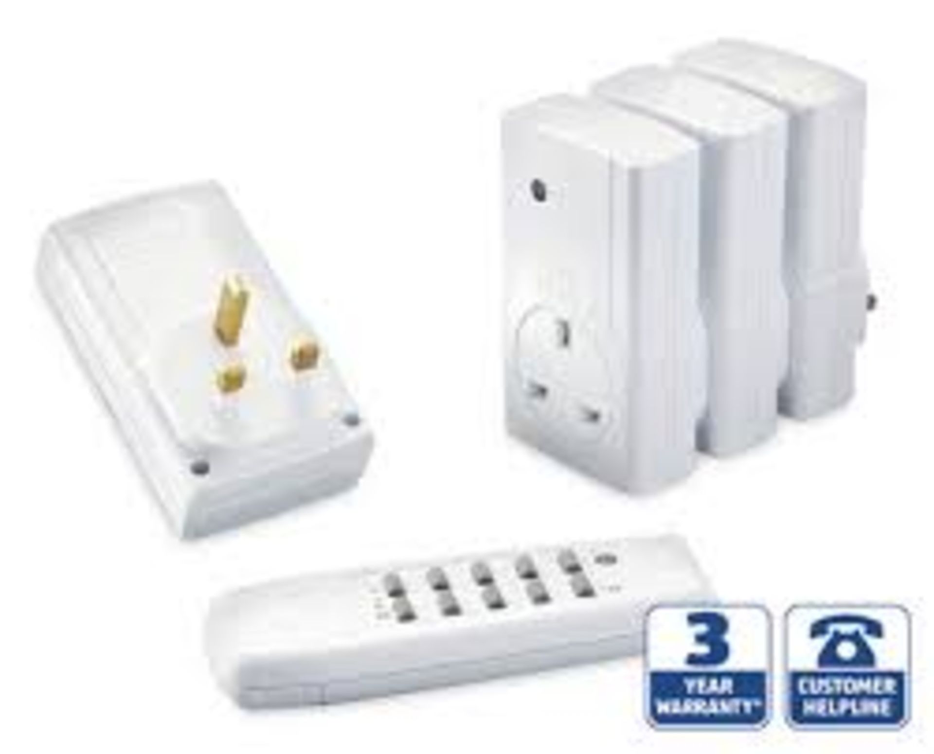 V Brand New Delta High Living Remote Controlled Wall Sockets-4 Socket Receivers-Programmable