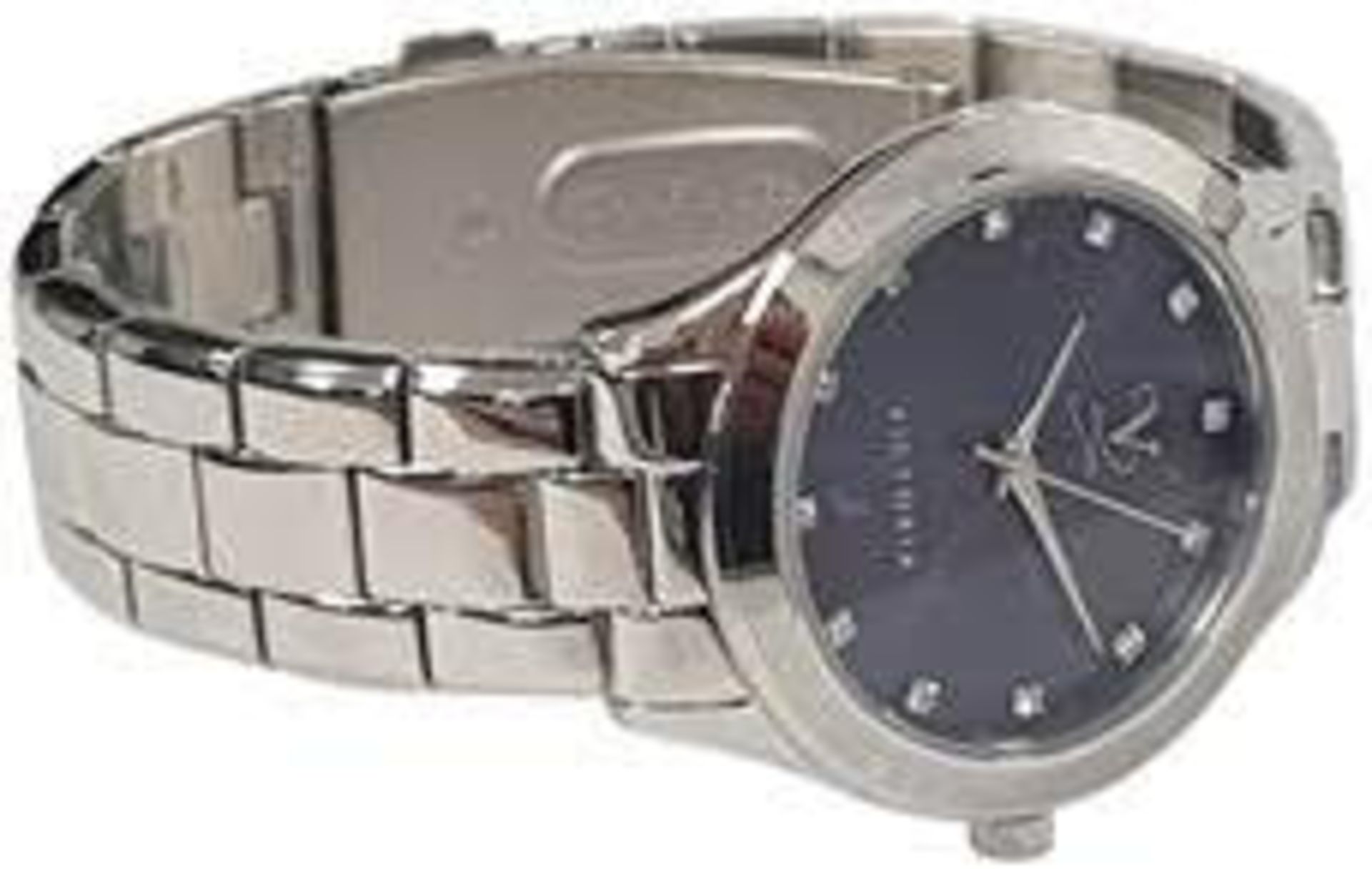 V Brand New Ladies Victoria Stainless Steel Watch With Bracelet Strap - Navy Face - Silver Hands - - Image 2 of 2