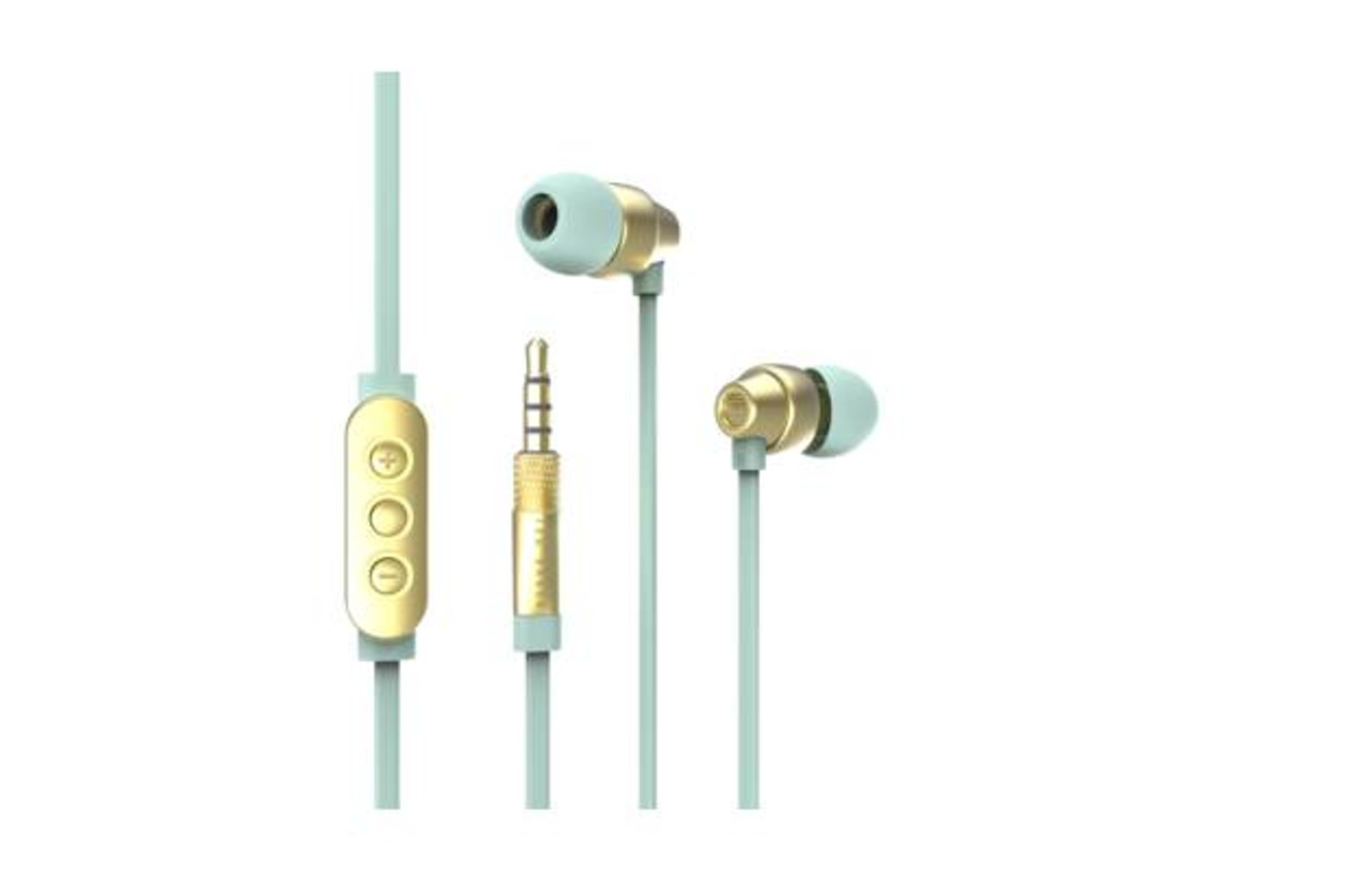 V Brand New Ted Baker Dover In-Ear Headphones In Mint/Gold RRP£59.95 eBay£39.99