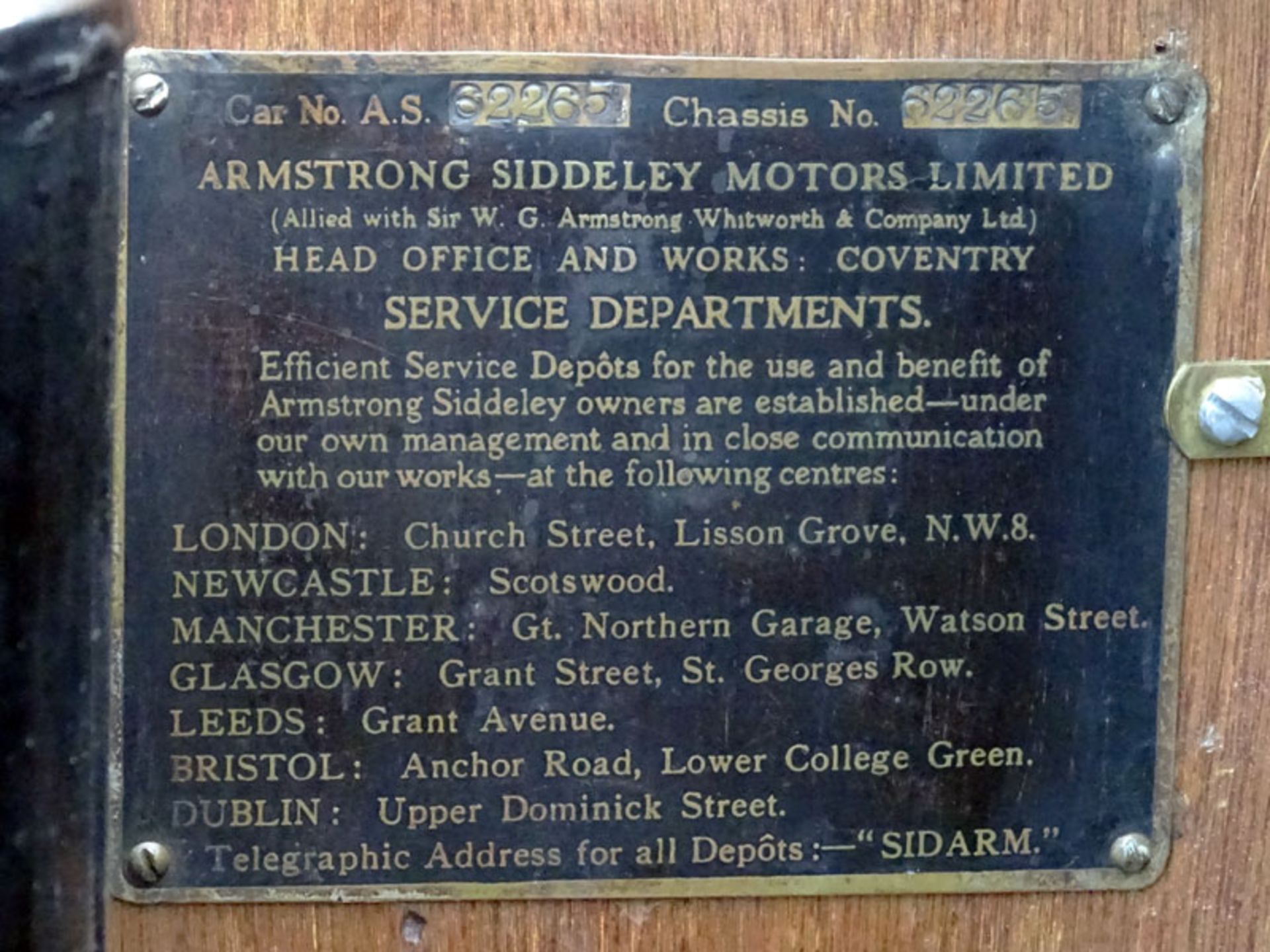 1928 Armstrong Siddeley 15hp Tourer - Image 10 of 12