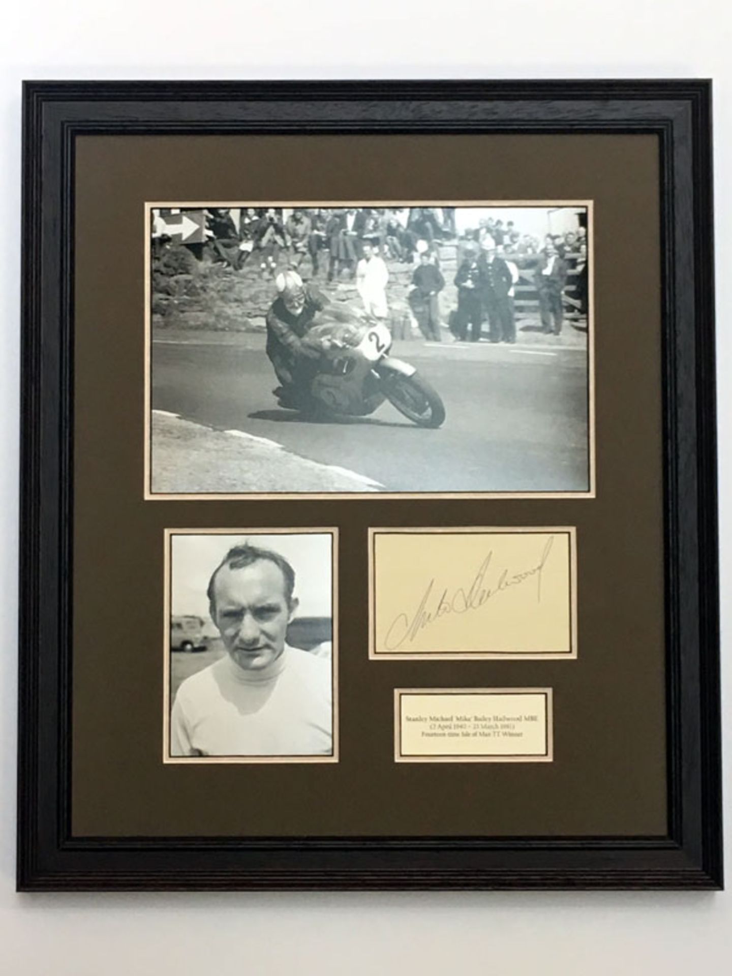 Mike Hailwood Signed Presentation (1940 - 1981)