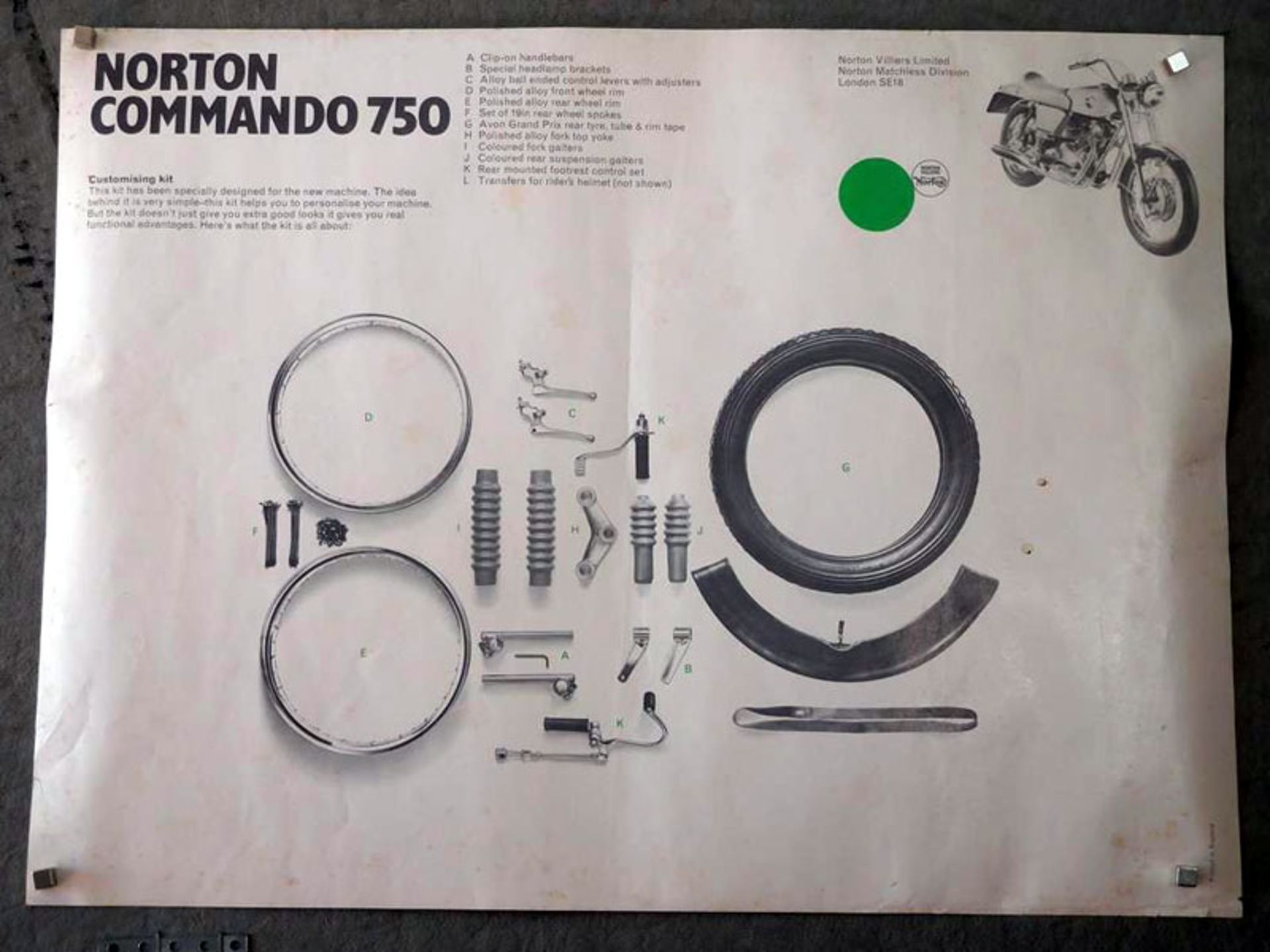 Norton Commando 750 Four-Part Poster / Brochure - Image 4 of 7