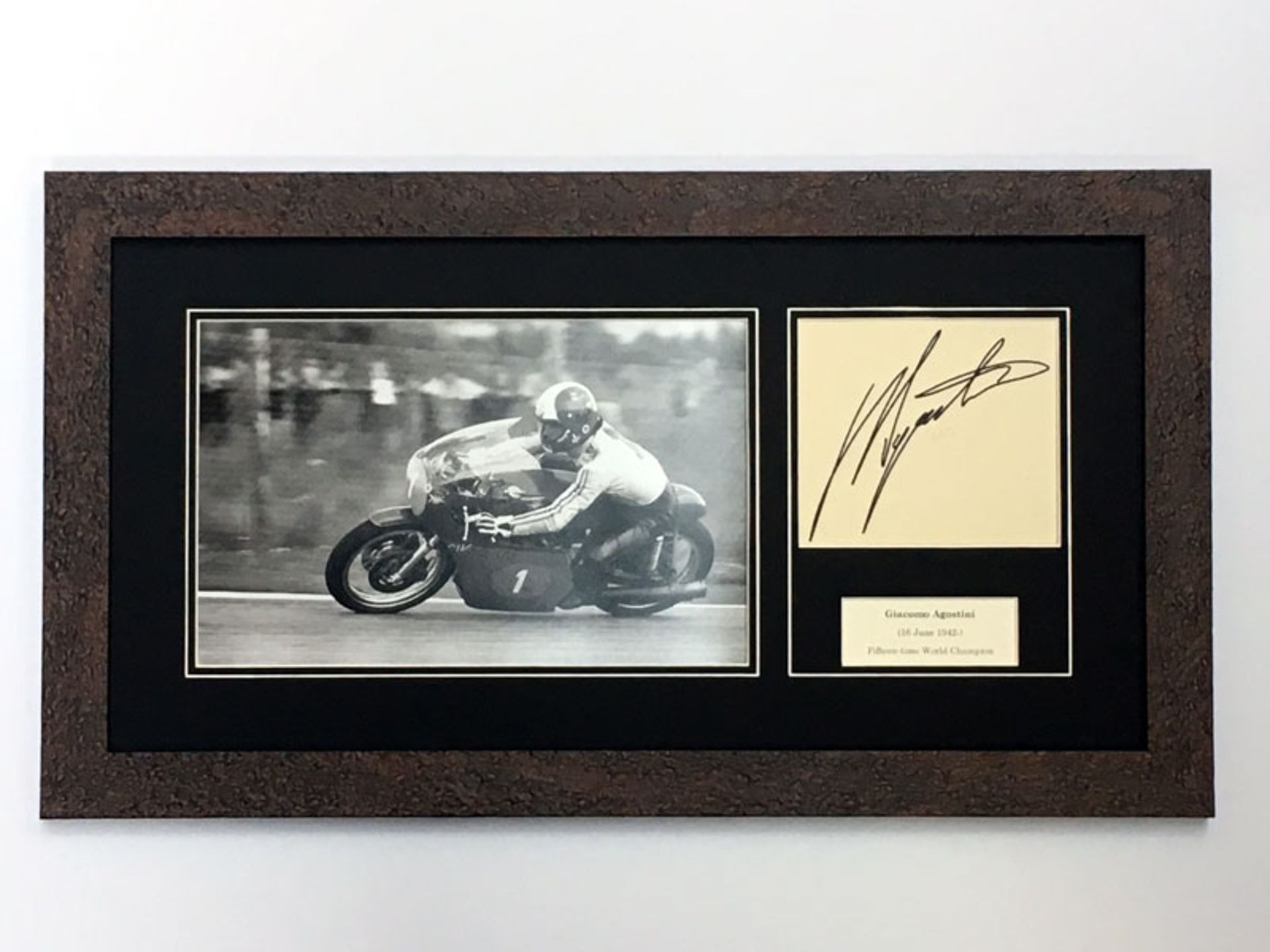 Giacomo Agostini Signed Presentation (1942-)