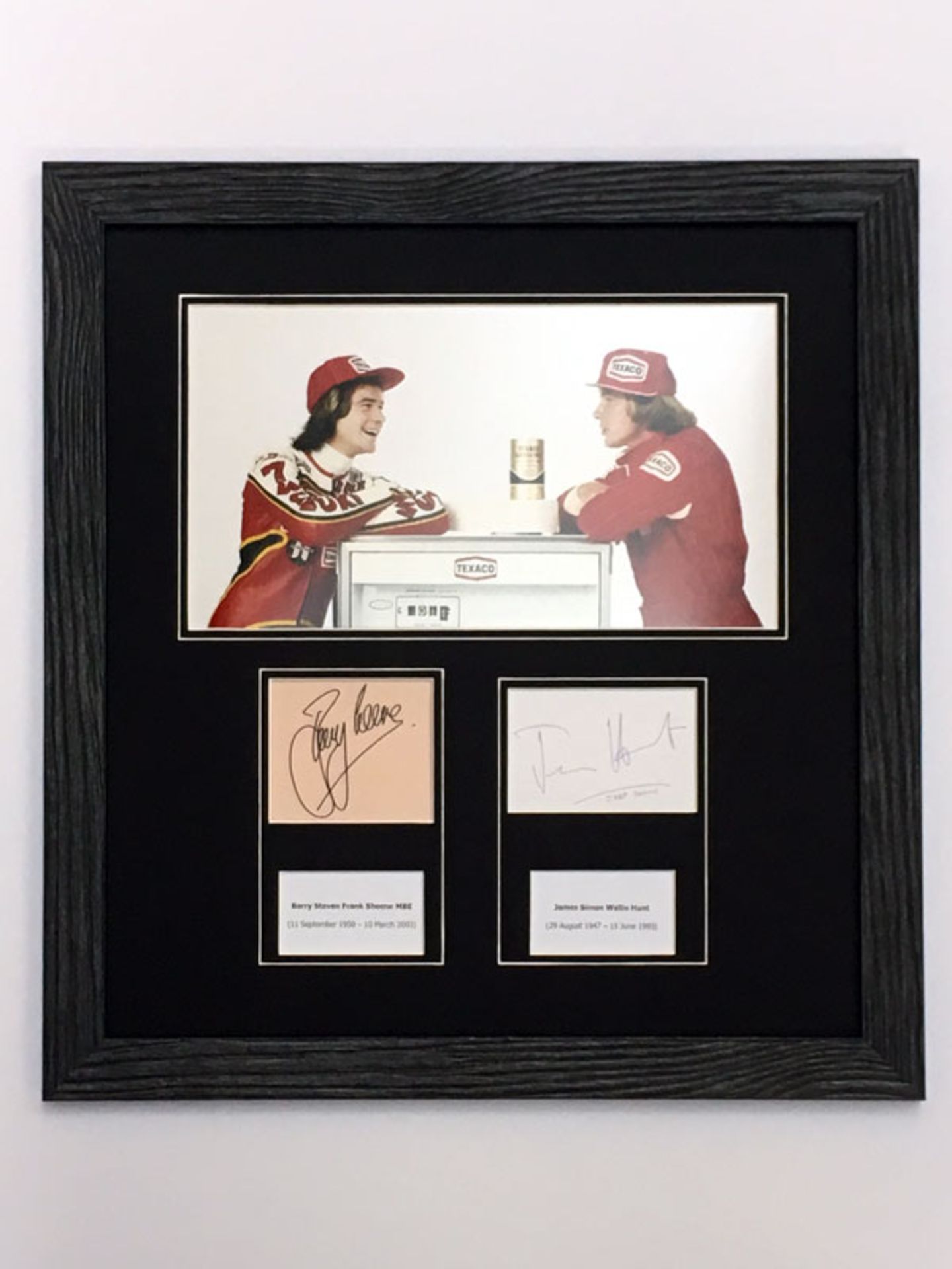 James Hunt & Barry Sheene Signed Presentation