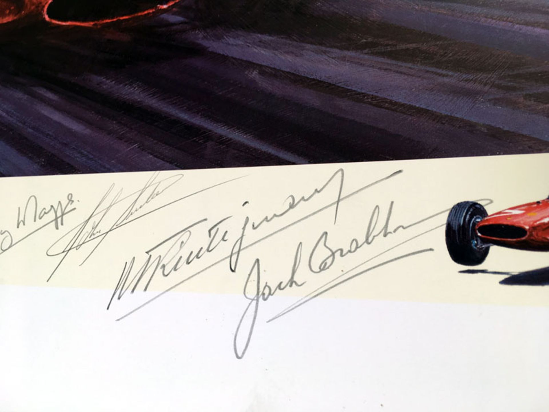 John Surtees, Ferrari 158, by Nicholas Watts (Multi-signed) - Image 5 of 5