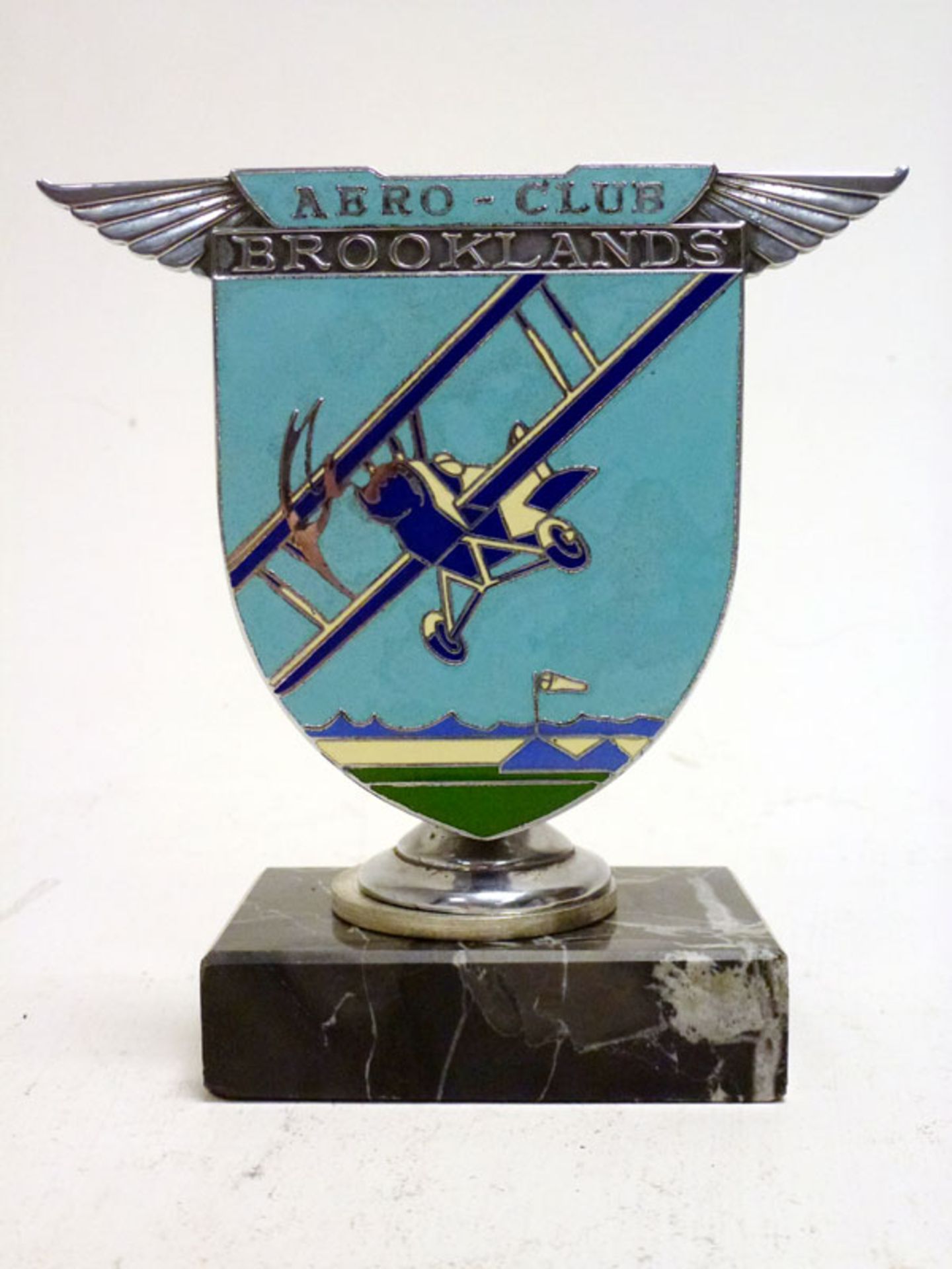 A Brooklands 'Aero-Club' Enamel Car Badge