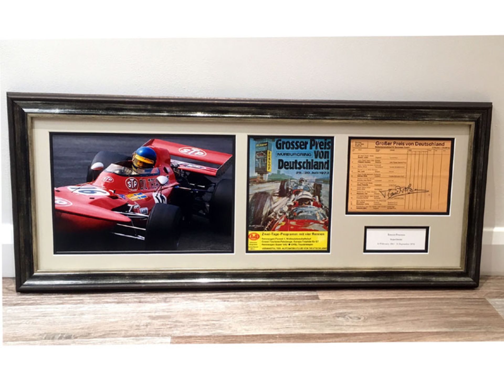 Ronnie Peterson / German Grand Prix Signed Presentation