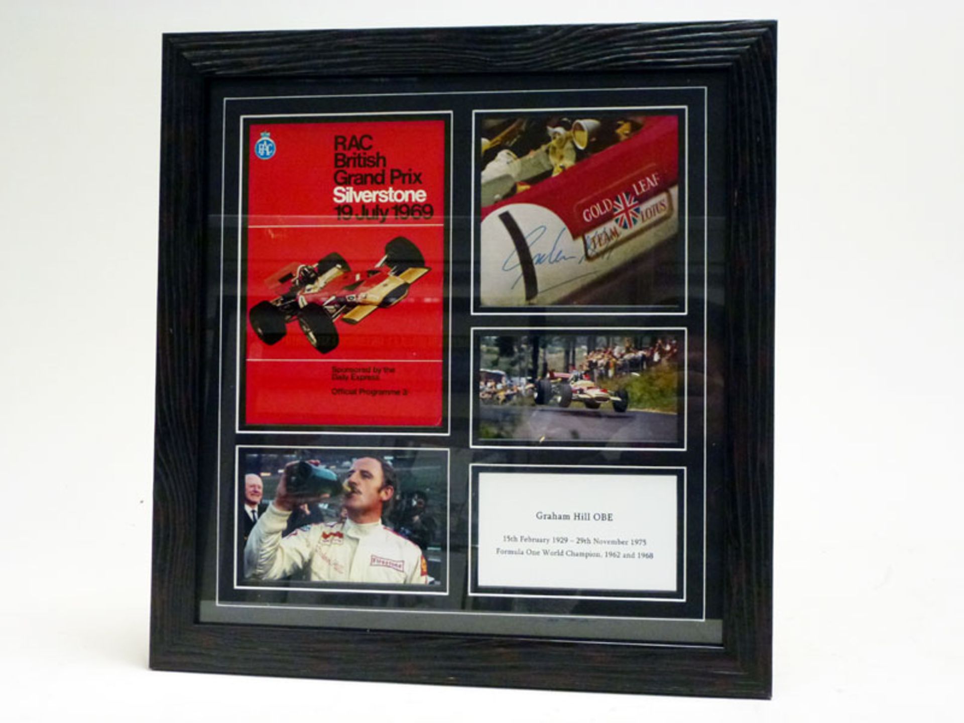 Graham Hill / Lotus 49B Signed Presentation