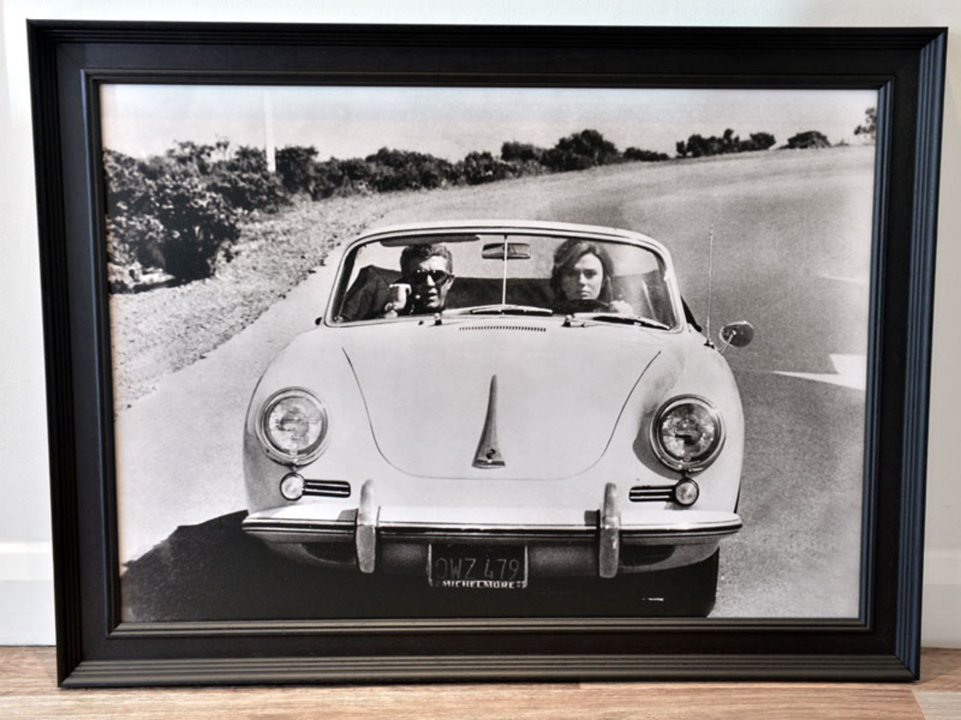 Steve McQueen & Jacqueline Bisset in a Porsche 356'