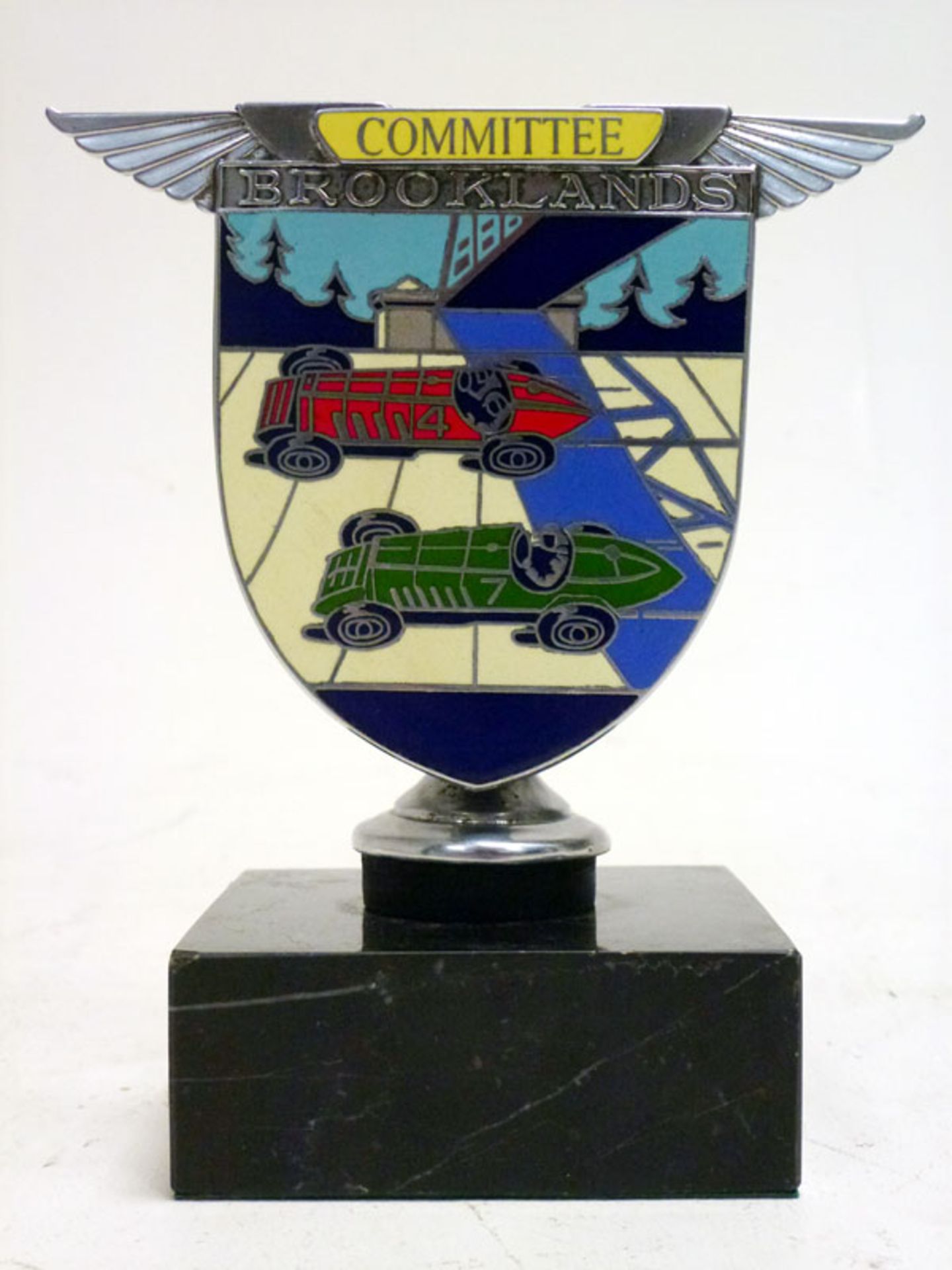 A BARC Brooklands 'Committee' Enamel Car Badge