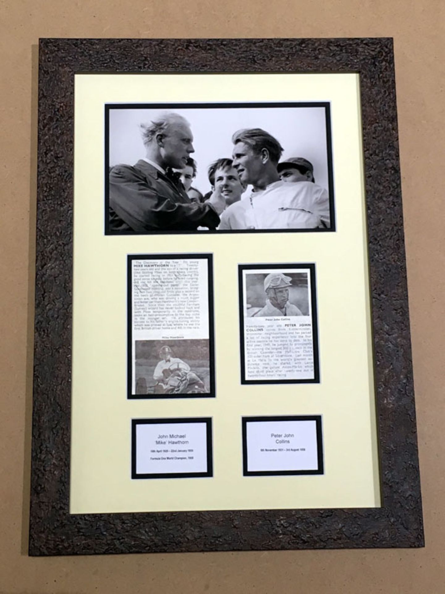 Mike Hawthorn / Peter Collins Signed Presentation