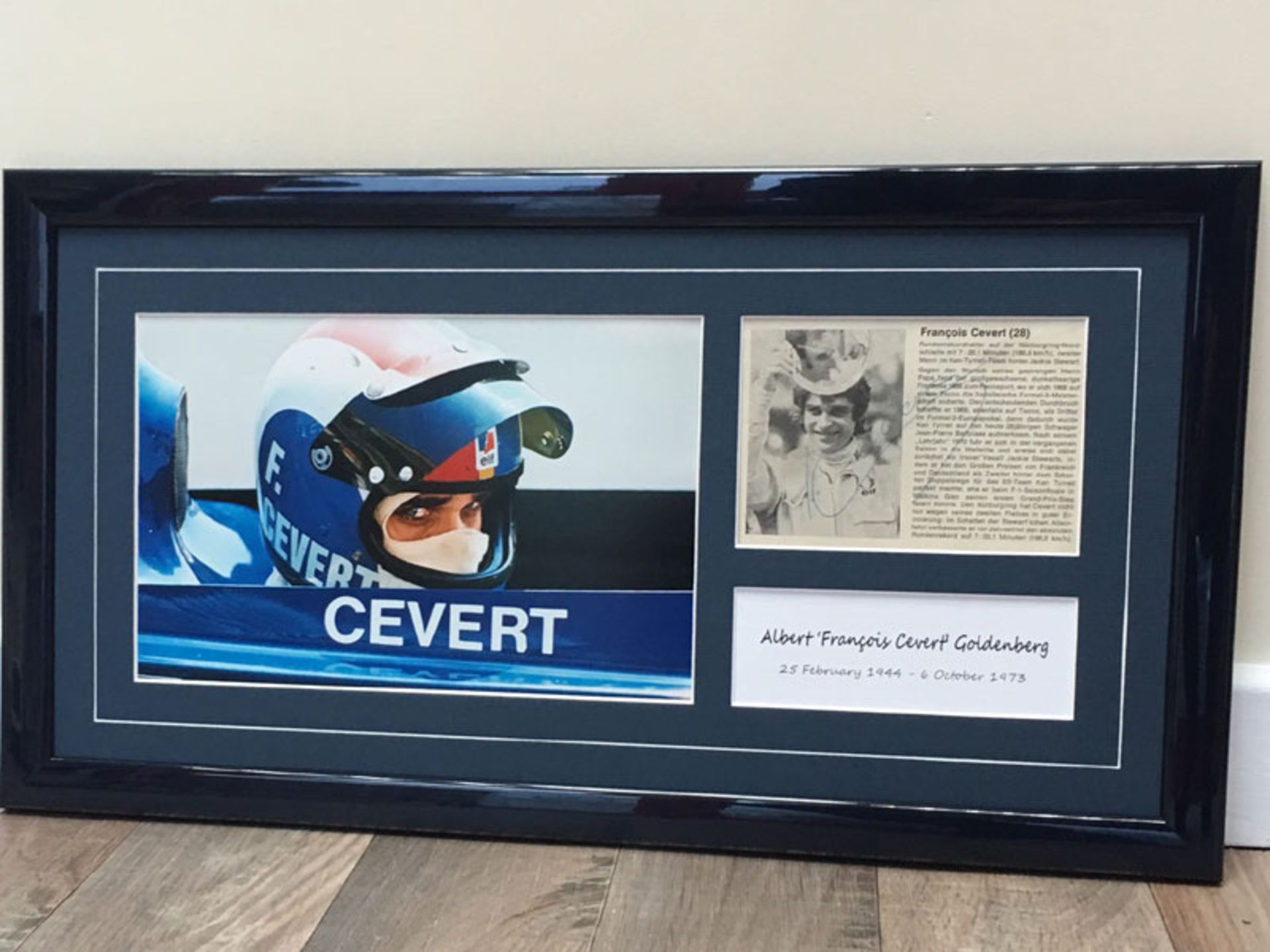 Francois Cevert Signed Presentation