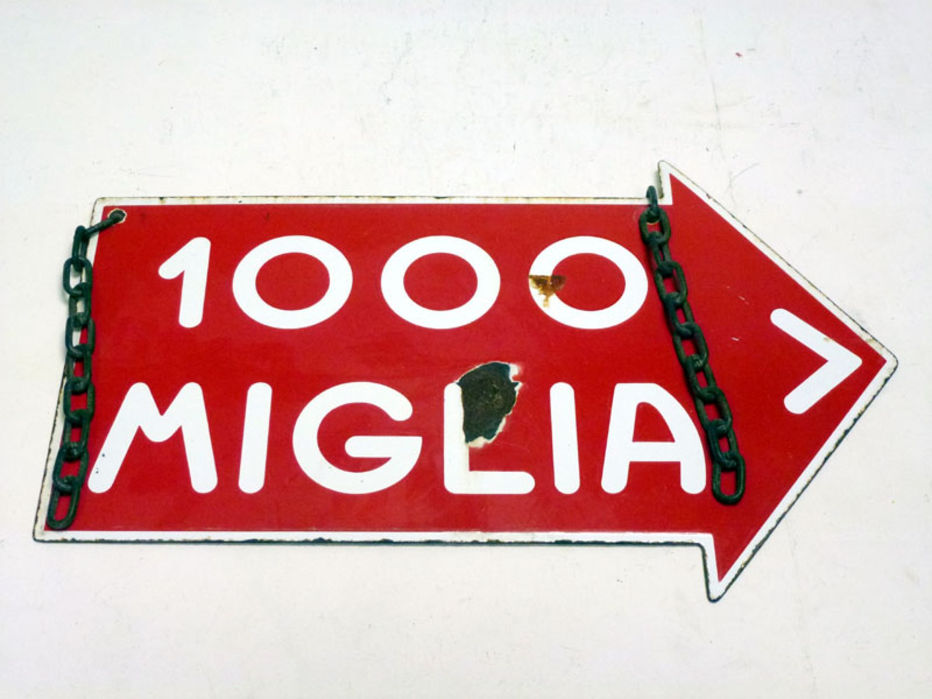 A Rare Mille Miglia Double-Sided Enamel Sign - Image 3 of 4