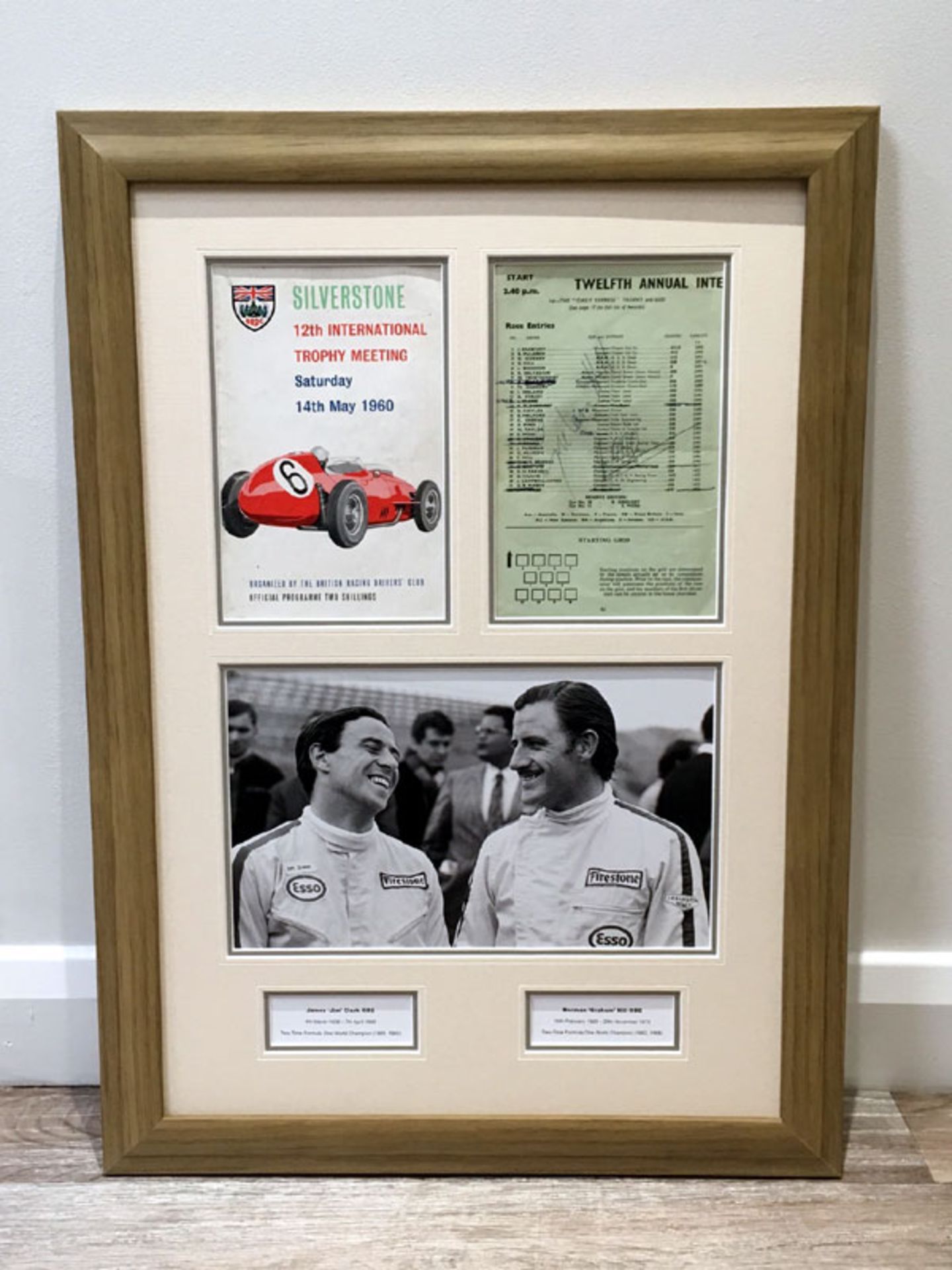 Jim Clark / Graham Hill Signed Presentation