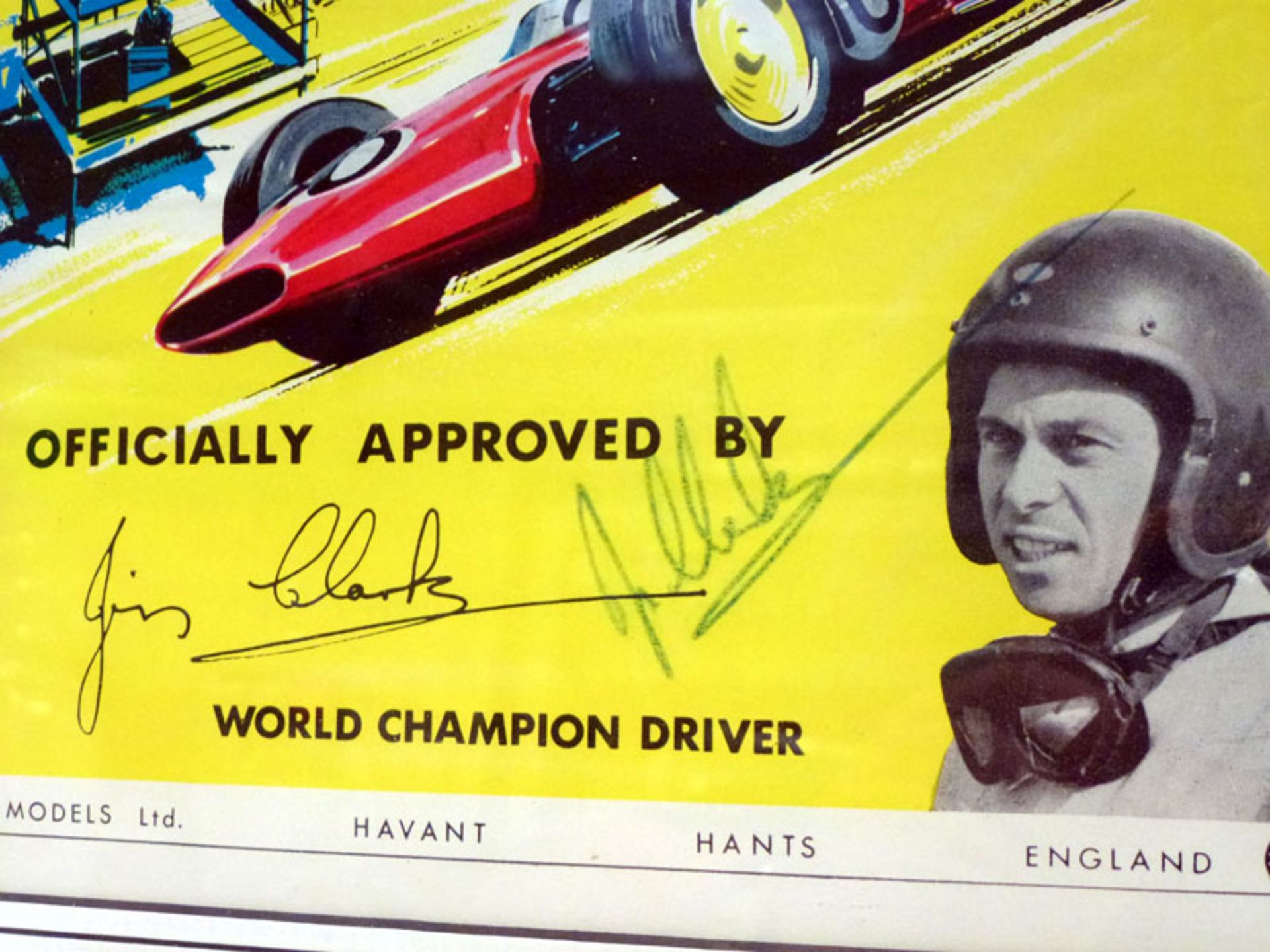 A Scalextric Poster, Signed by Jim Clark - Image 2 of 2