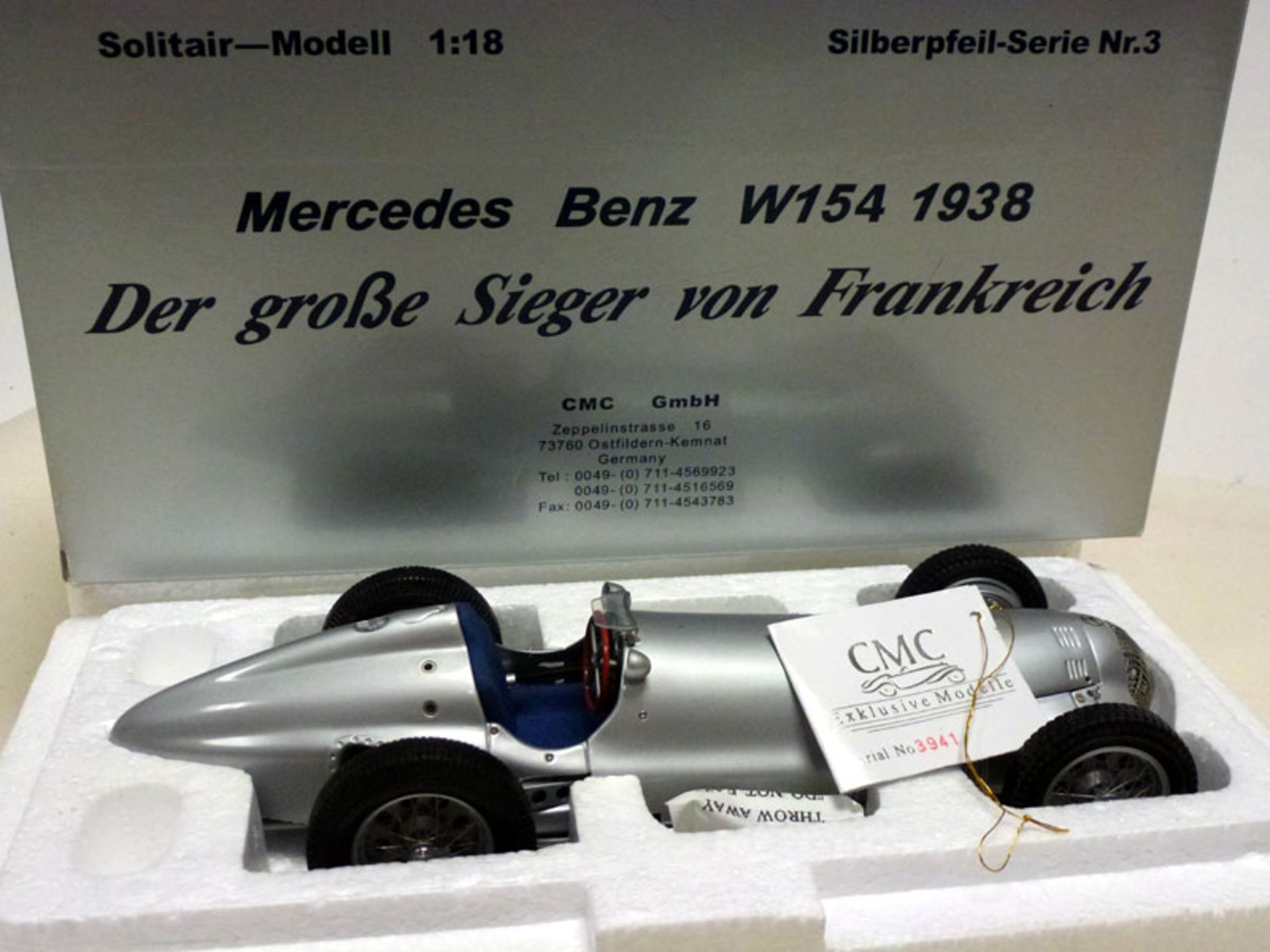 1938 Mercedes-Benz W154 Scale Model by CMC