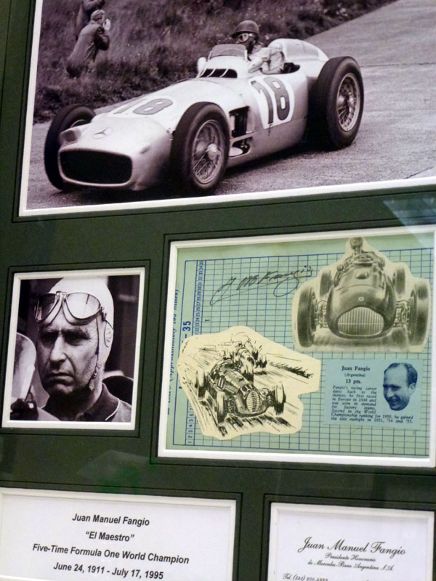 J.M. Fangio Signed Photographic Presentation - Image 2 of 3