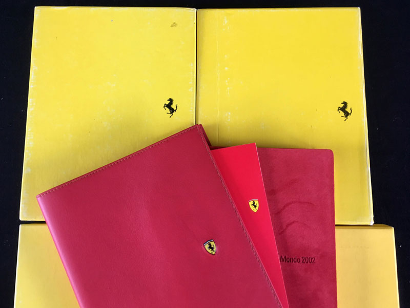 Boxed set of Four Ferrari 'Cliente' Leather Agendas