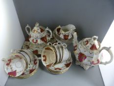 A Part Victorian Tea service with teapot and suguar pot A/F