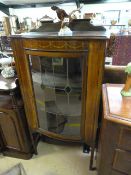 Edwardian Display Cabinet with leaded light features.