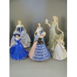 Three Royal Doulton figures 'Susan', 'Lucette' and 'Susan' from the classic collection, along with