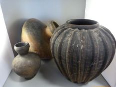 Three Pots - 1 believed to be from an Archeological dig