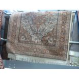 A Beige ground rug with all over design