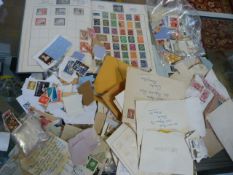 A quantity of stamps and a stamp album