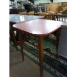 A small mid century red table