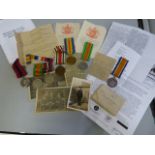 A group of seven medals comprising, George V Distinguished Conduct Medal to "63728 F. OF W. S. Sjt